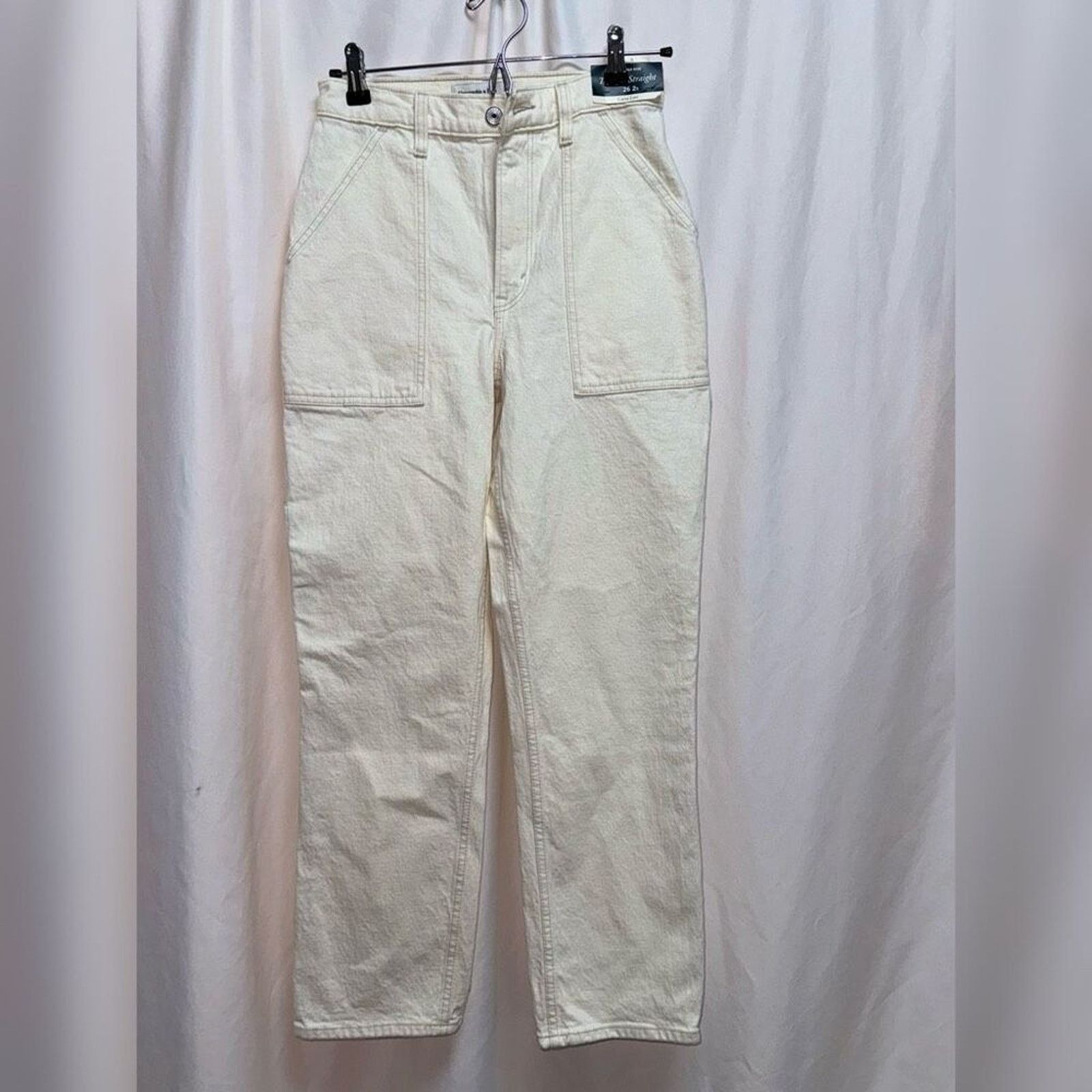Abercrombie & Fitch AF Straight Leg High Rise Curve Love Jeans | Sz 26S, NWT Size 26" / US 2 / IT 38 - 2 Thumbnail