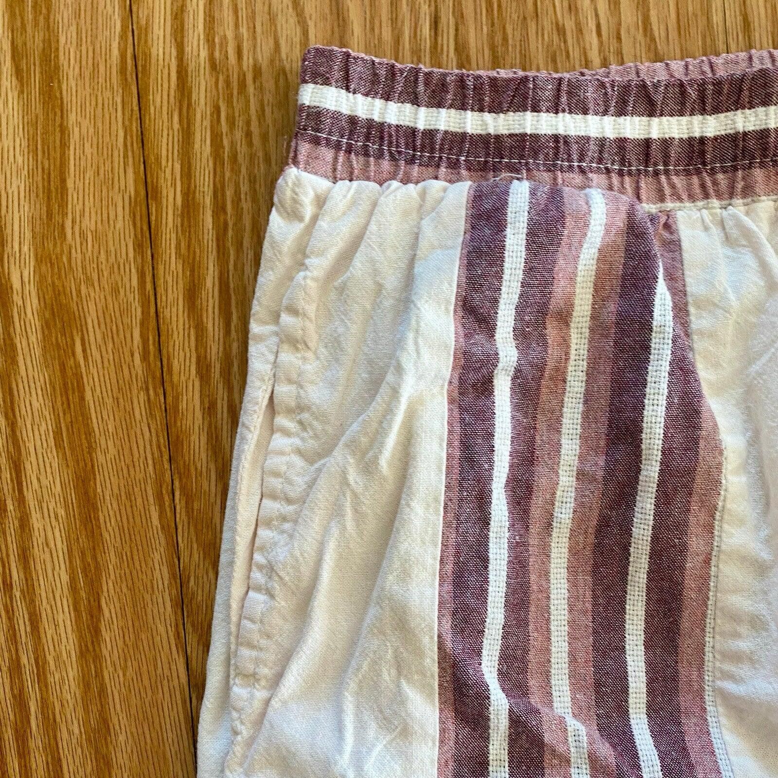 Cherry LA Cherry Paris Striped Pink & White Lounge Pants Womens Medium Size ONE SIZE - 4 Thumbnail