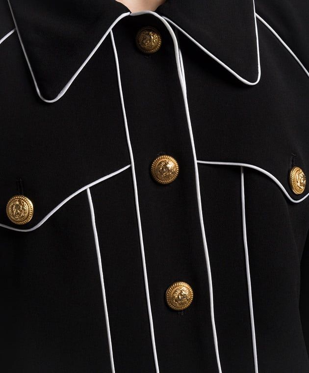 Balmain o1s1wg110825 Western Crepe Jacket in Black Size S / US 4 / IT 40 - 5 Thumbnail