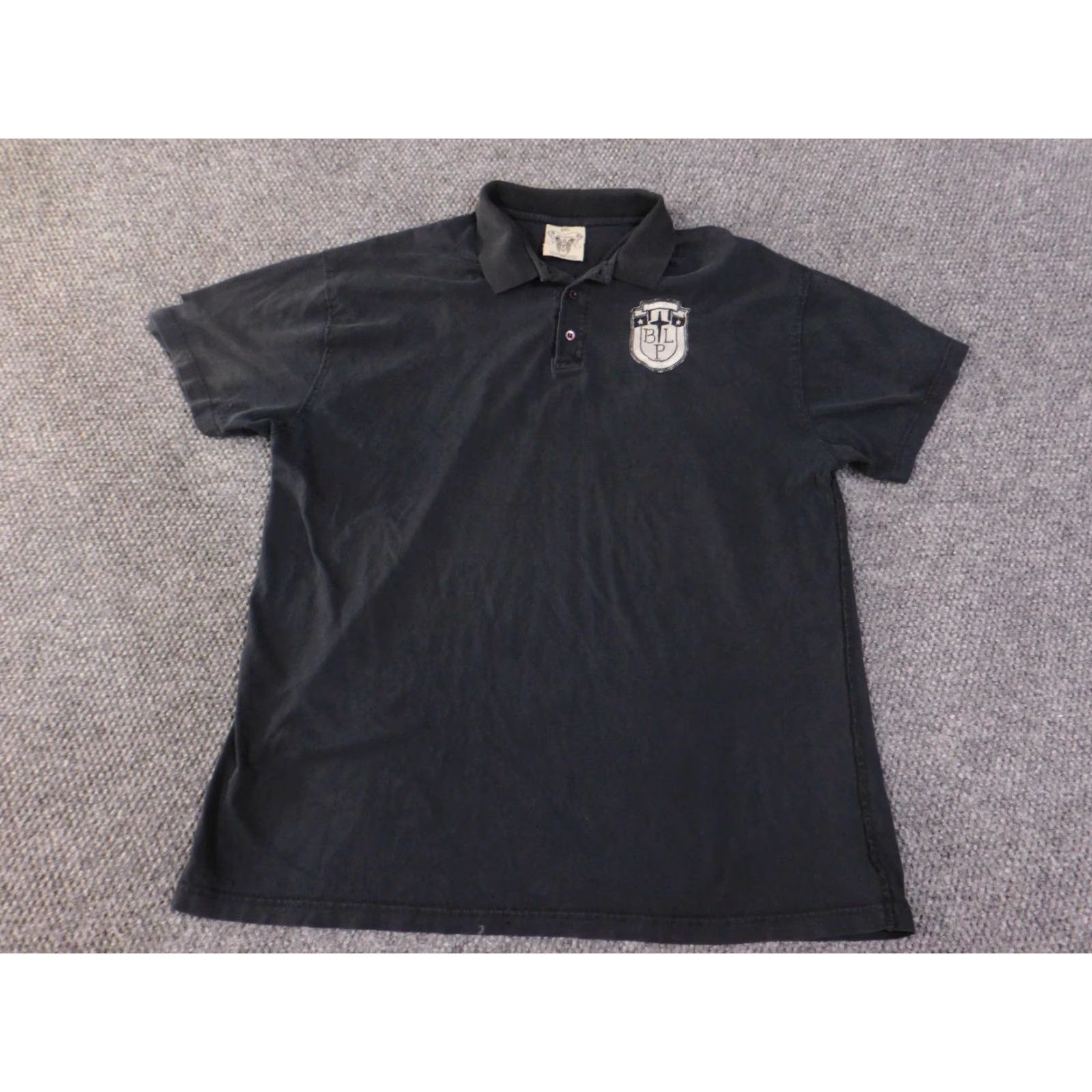 Vintage VINTAGE Blac Label Polo Shirt Mens 4XL Black Graphic Embroidery Logo Solid Short Sleeve Cotton Regular Men(xs) Size US XXL / EU 58 / 5 - 2 Thumbnail