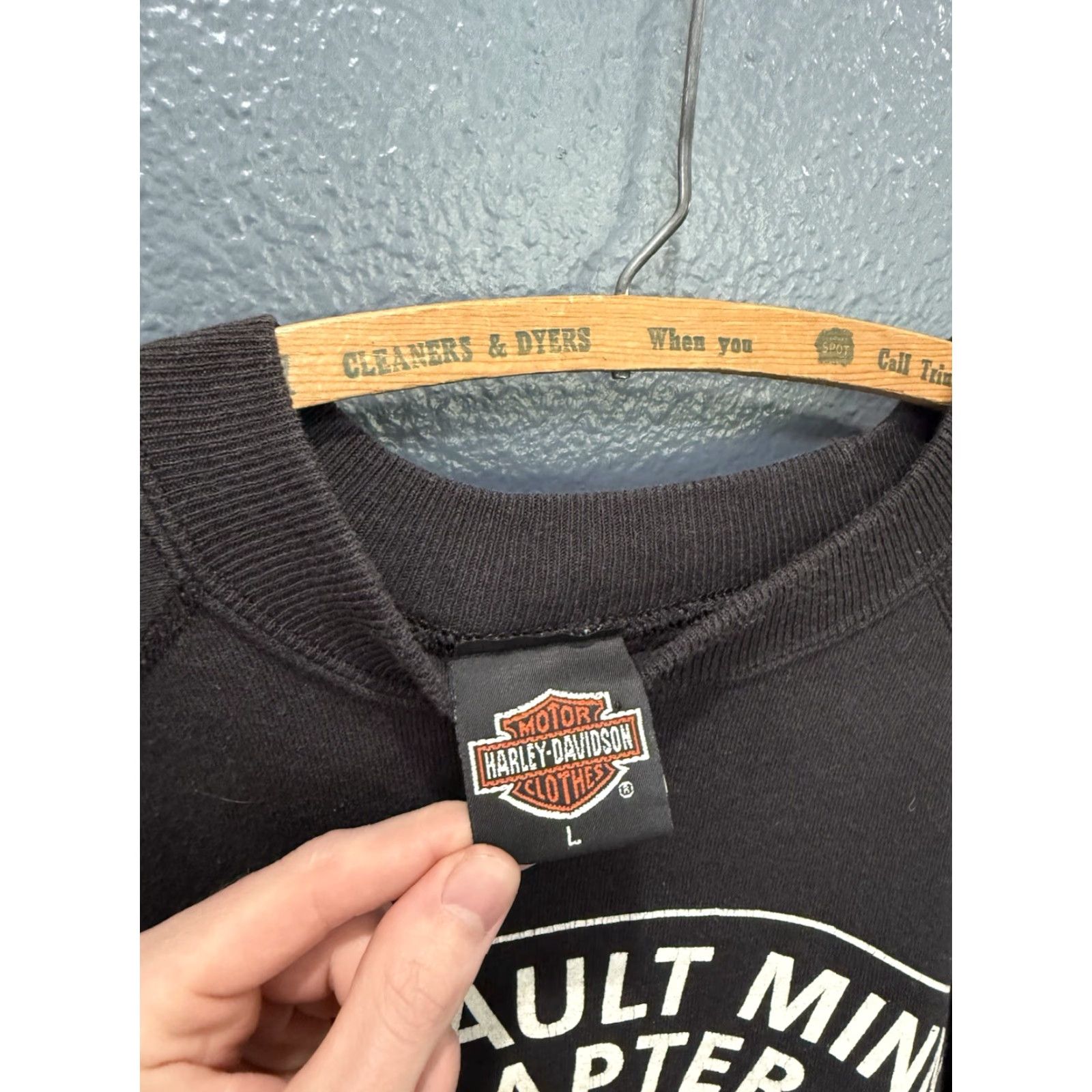 Harley Davidson VINTAGE Harley-Davidson Sweatshirt Black USA Made L Pullover Men Large Size Size US L / EU 52-54 / 3 - 4 Thumbnail