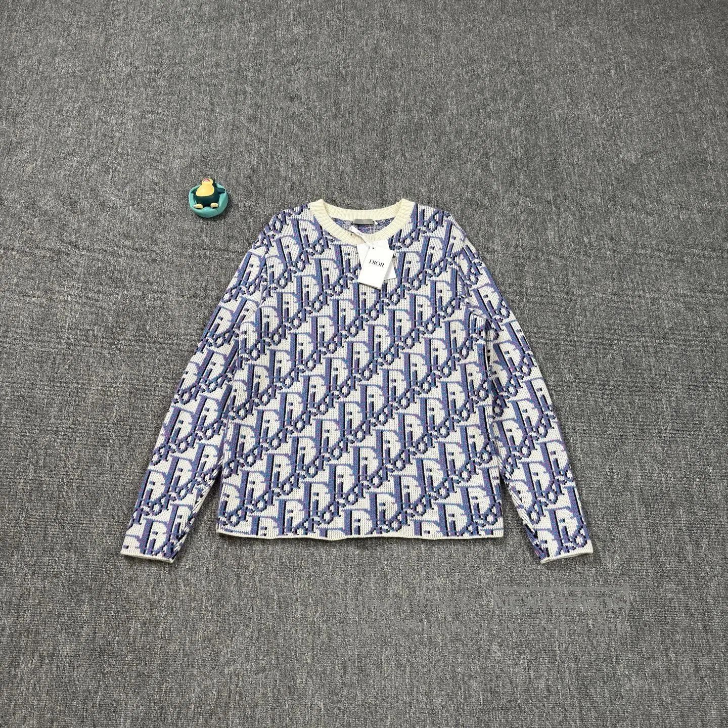Dior dior stussy blue printed sweater size m. Size US M / EU 48-50 / 2 - 1 Thumbnail