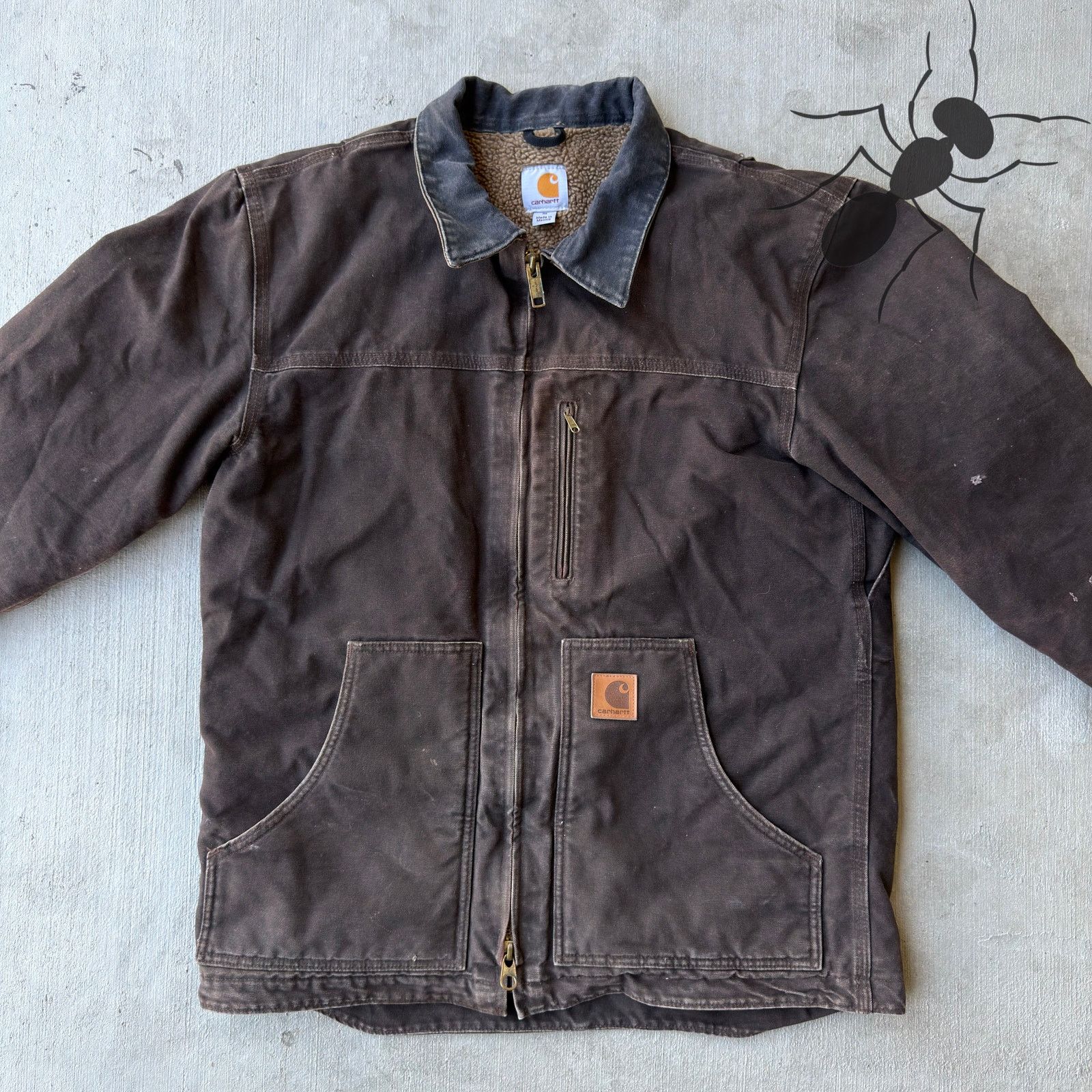 Carhartt × Vintage Carhartt C61 DKB brown coat work wear jacket Size US M / EU 48-50 / 2 - 3 Thumbnail