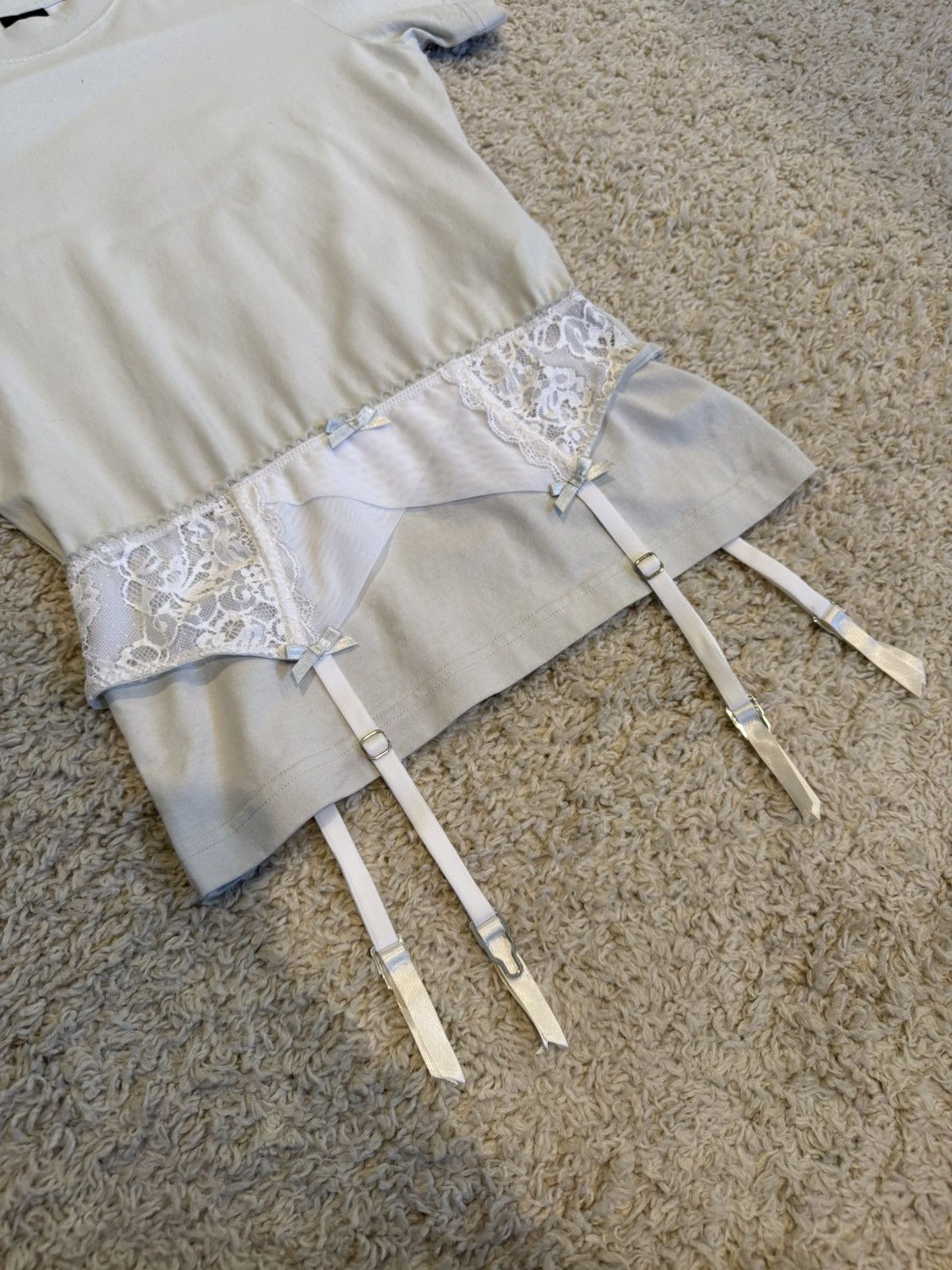 Balenciaga Balenciaga $1190 Off White Stretchy Lingerie T-Shirt Size M / US 6-8 / IT 42-44 - 6 Thumbnail