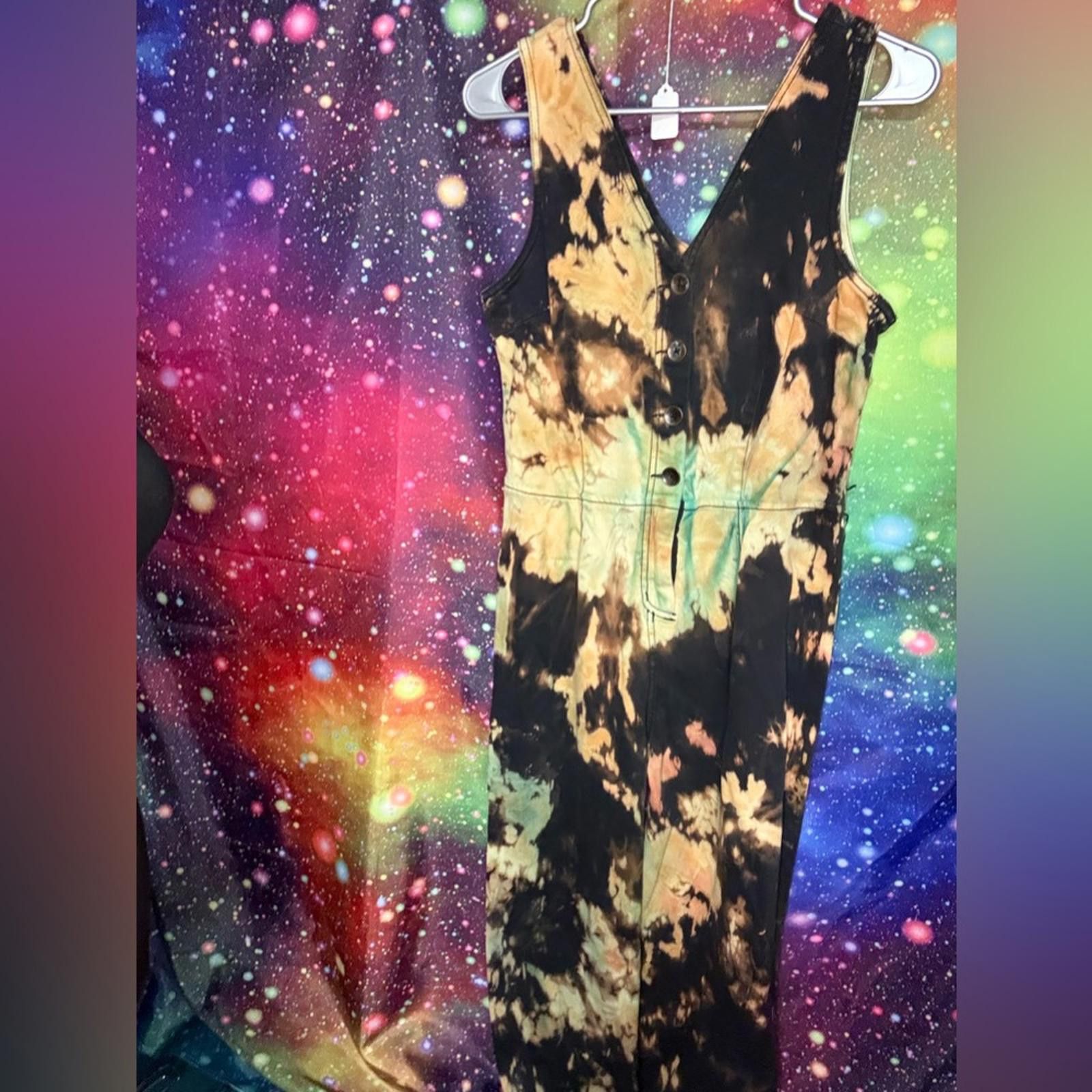 Designer Universal Thread Black and Tan Jumpsuit Size 28" / US 6 / IT 42 - 1 Thumbnail