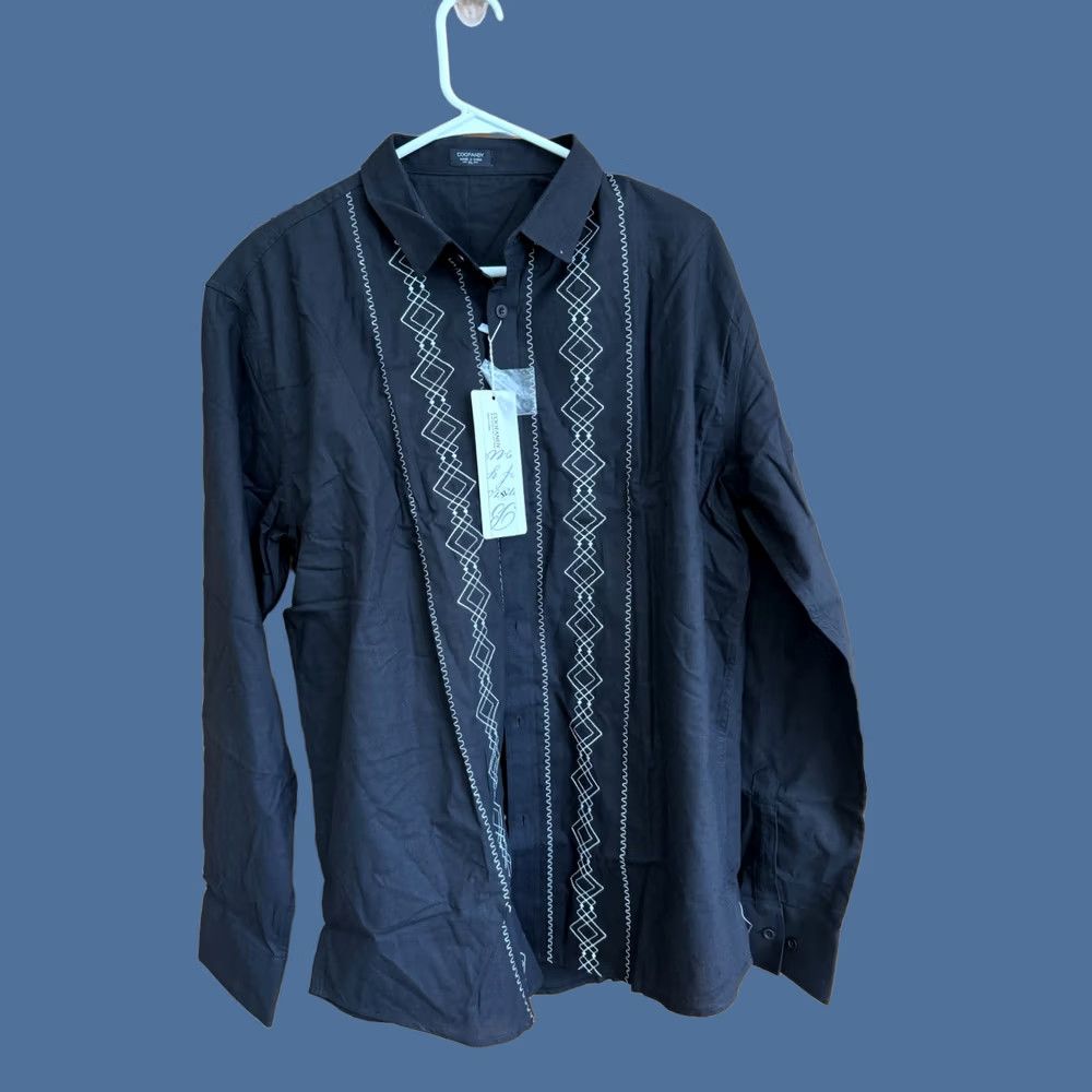 Vintage Mens XL Black Western Rodeo Button-Up Cowboy Country Wedding Office Size US XL / EU 56 / 4 - 1 Thumbnail