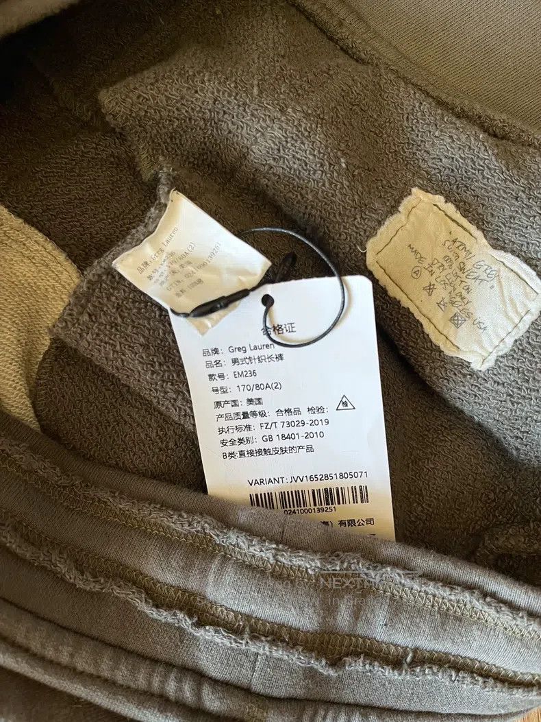 Greg Lauren Greg Lauren size M Military Green Patchwork Drawstring Spo Size US 27 - 6 Thumbnail