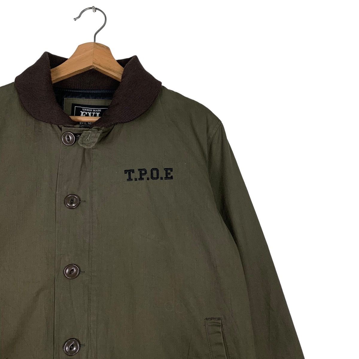 Japanese Brand EVIL NUMBER Embroidey Big Logo Barn Jacket #0481-C22 Size US M / EU 48-50 / 2 - 5 Thumbnail