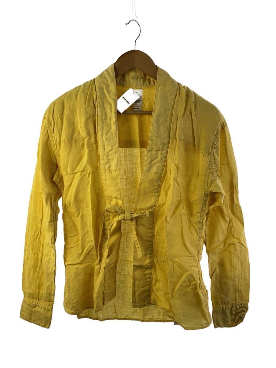 Visvim Yellow Linen Long Sleeve Shirt Size US S / EU 44-46 / 1 - 1 Thumbnail