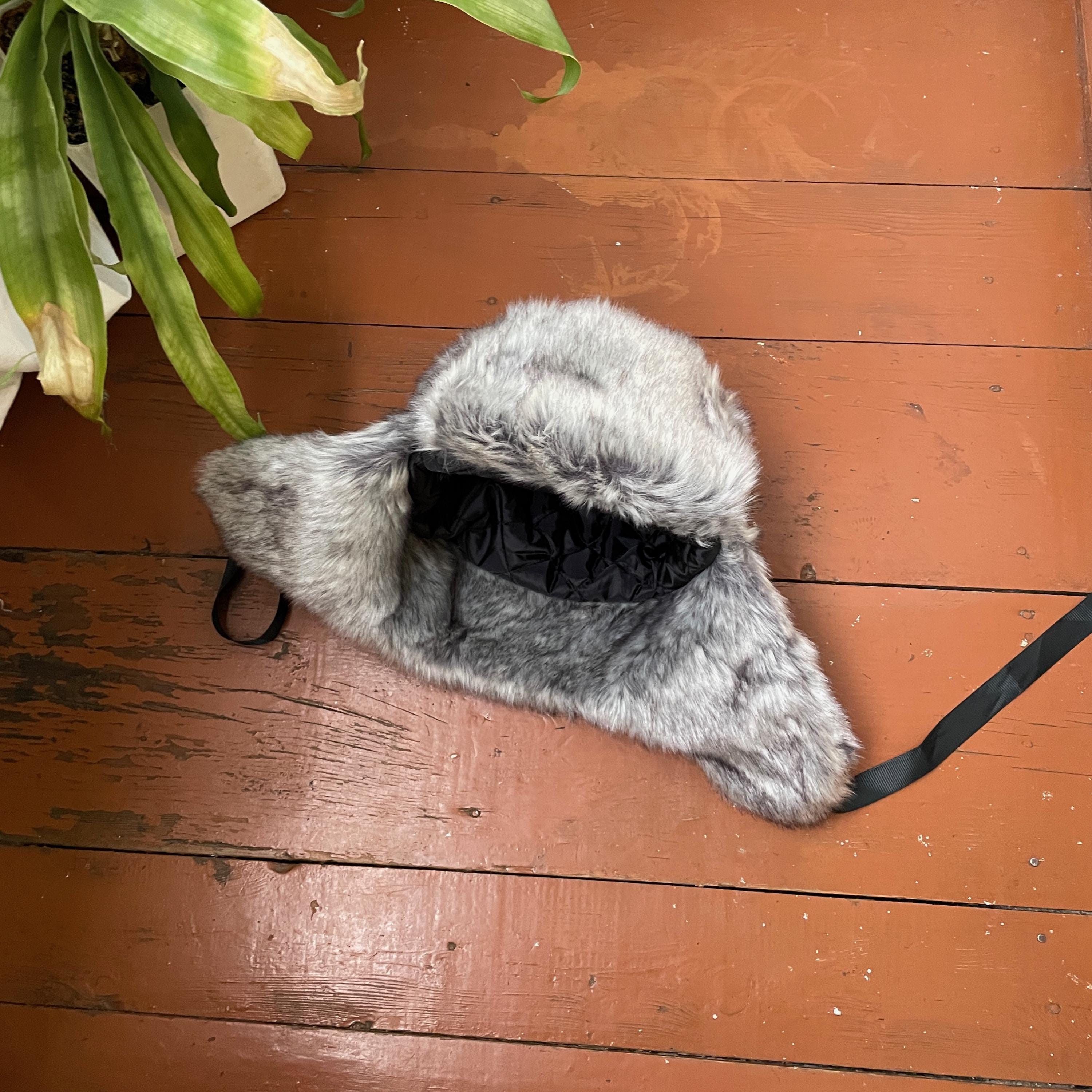 Other Alt Ushanka Fuzzy Trapper Fur Hat y2k streetwear grunge alt Size ONE SIZE - 3 Thumbnail