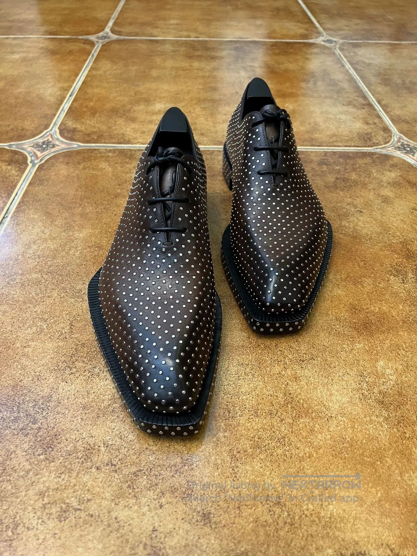 Berluti Black Studded Pointed Toe Formal Shoes Size 7. Size US 7 / EU 40 - 1 Thumbnail