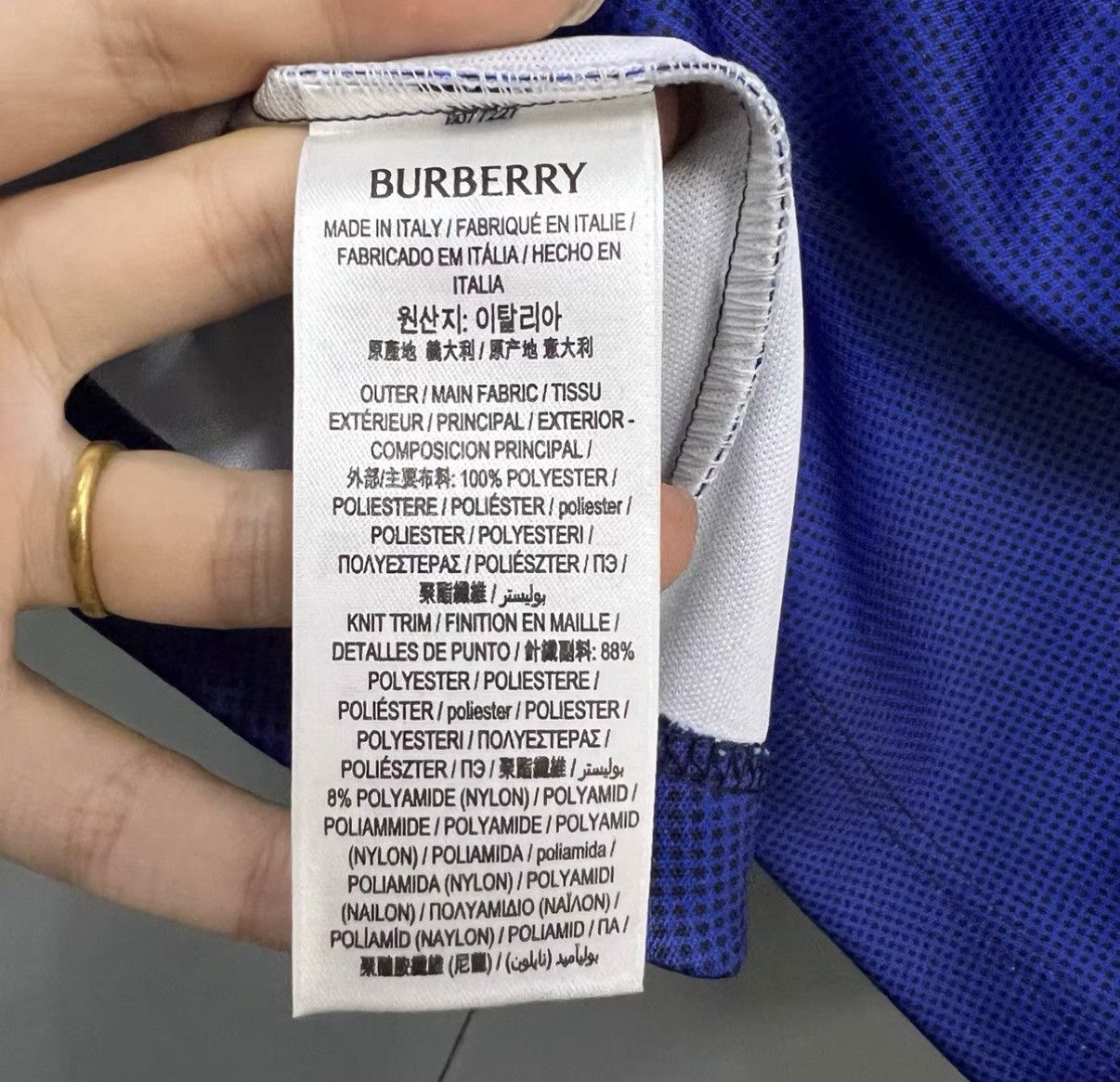 Burberry Burberry Blue Crew Neck Printed Short Sleeve J41 Size US XXS / EU 40 - 3 Thumbnail