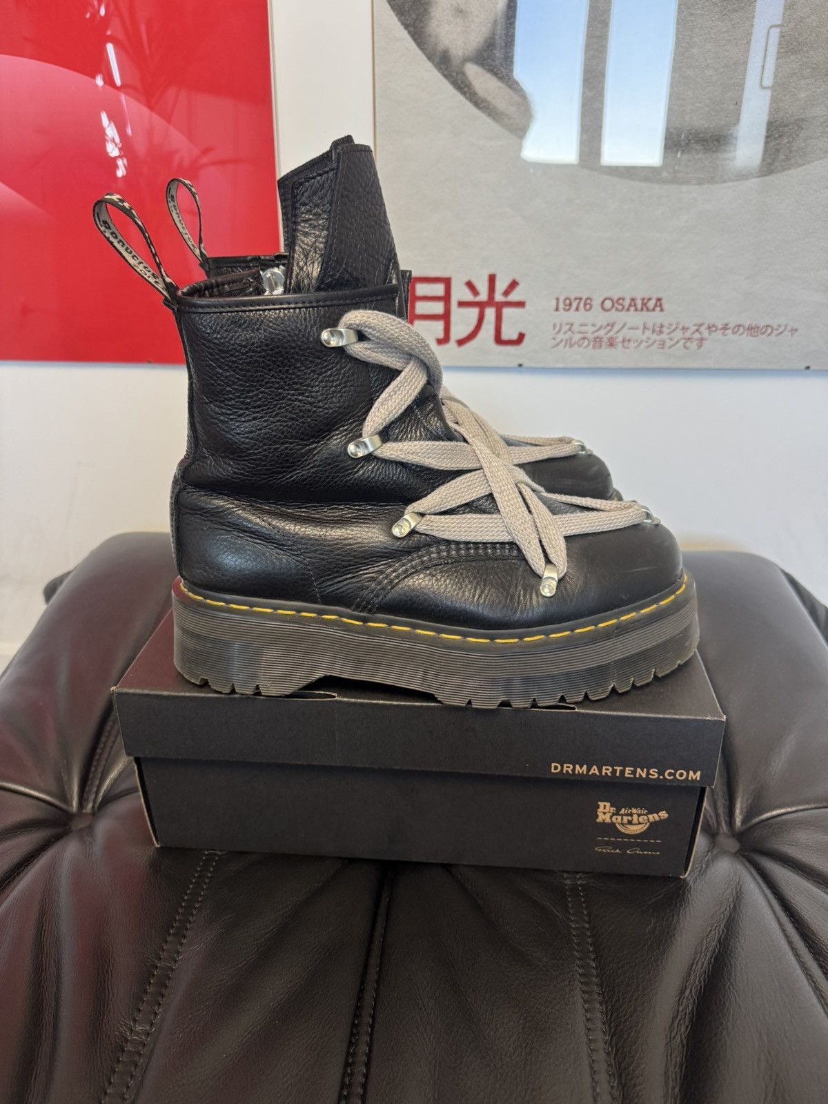 Rick Owens Rick Owens Dr. Martens Jumbo Lace Boot Zip Avant Garde Rare Size US 10 / EU 43 - 1 Thumbnail