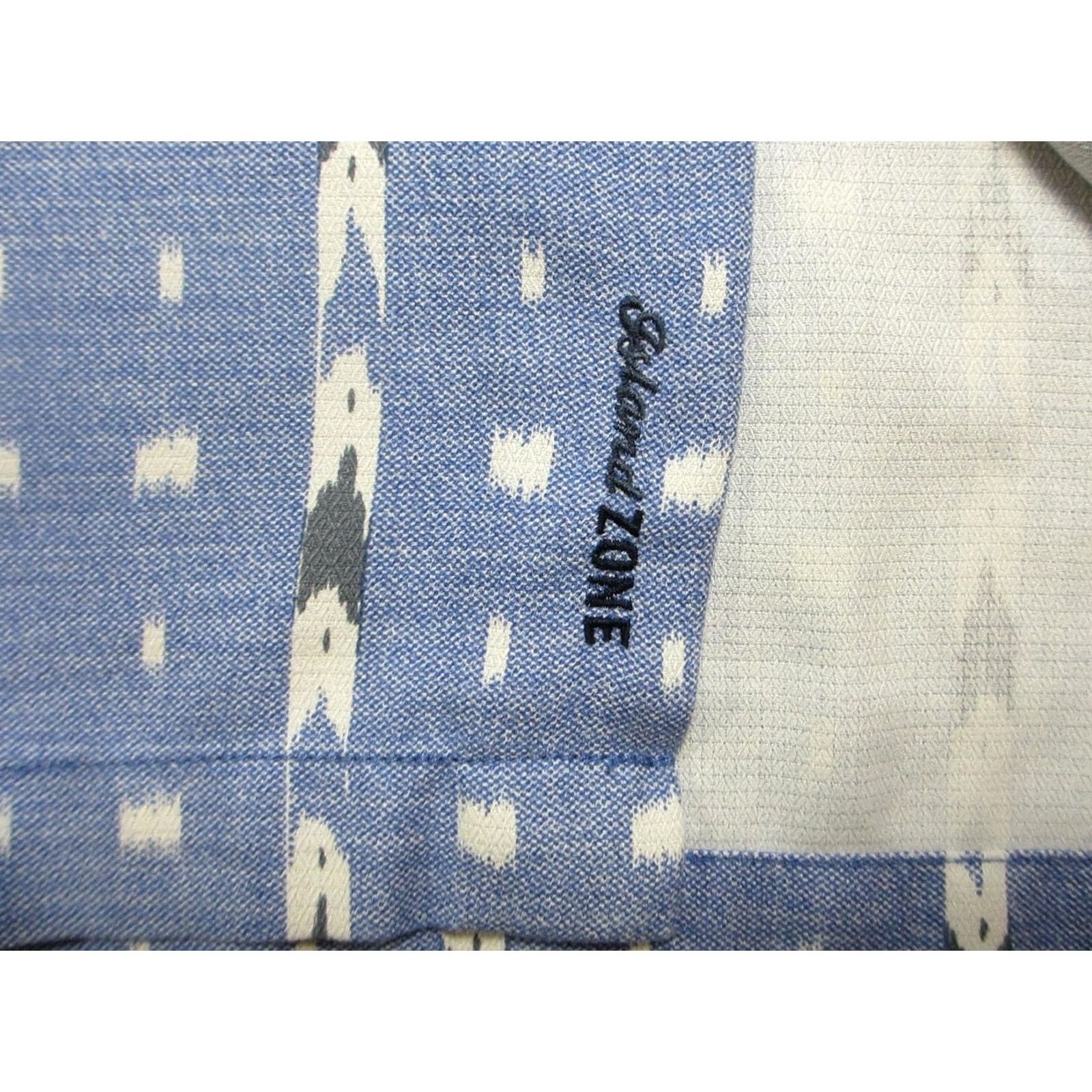 Tommy Bahama Tommy Bahama Shirt Mens Large Blue Silk Button Up Camp Ikat Pattern Original Fit Size US L / EU 52-54 / 3 - 2 Thumbnail