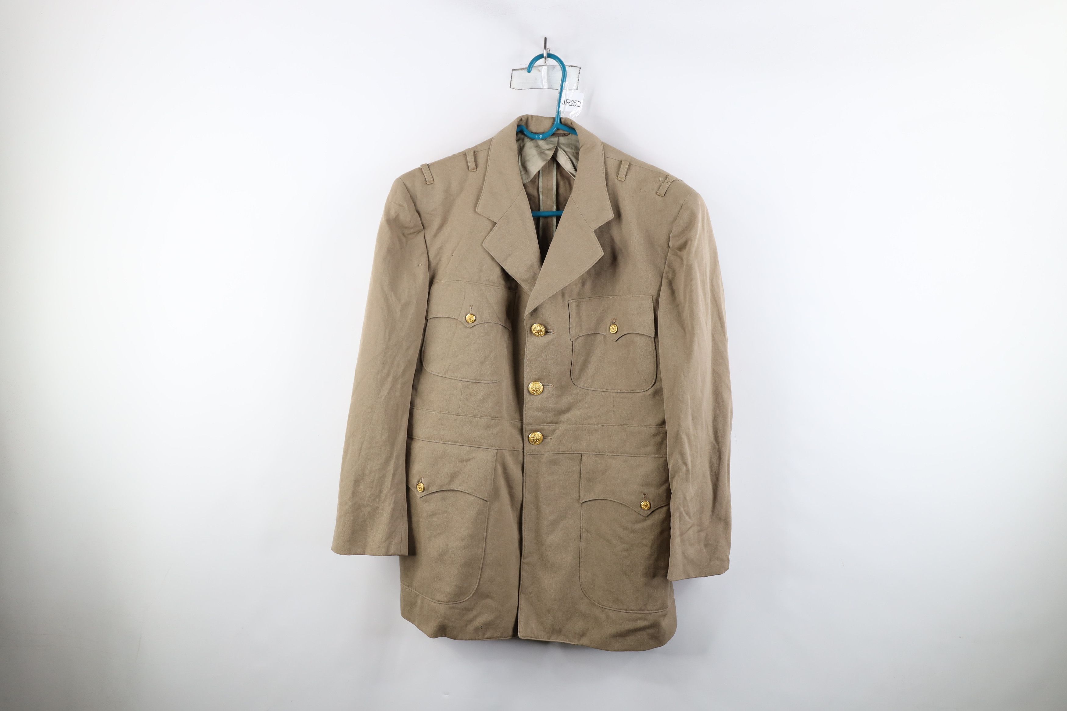 Vintage Vintage 50s Korean War Military Officer Jacket Khaki USA Size US XXL / EU 58 / 5 - 1 Thumbnail
