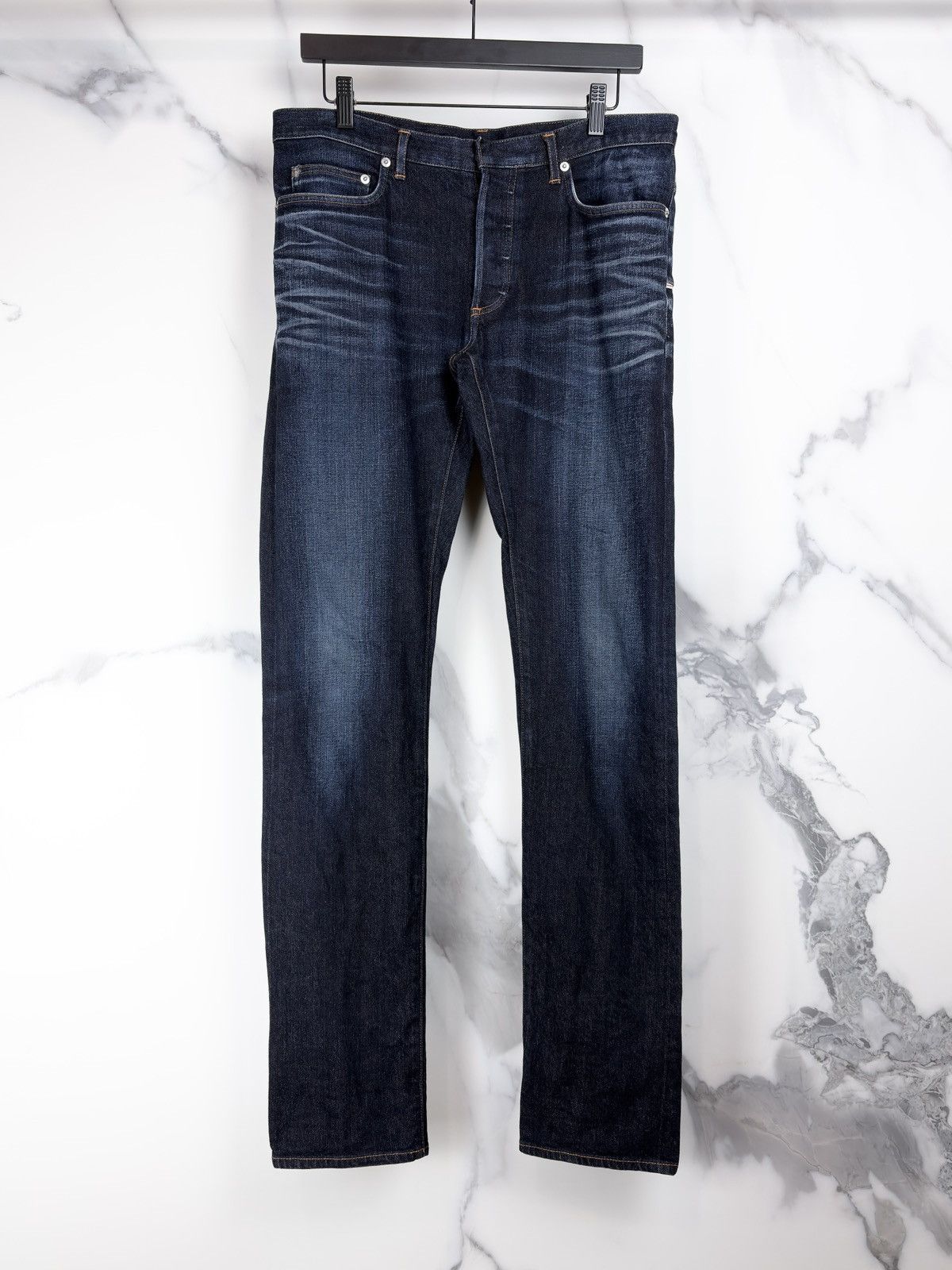 Dior Homme MIJ Selvedge Indigo Blue Whiskered Denim Jeans