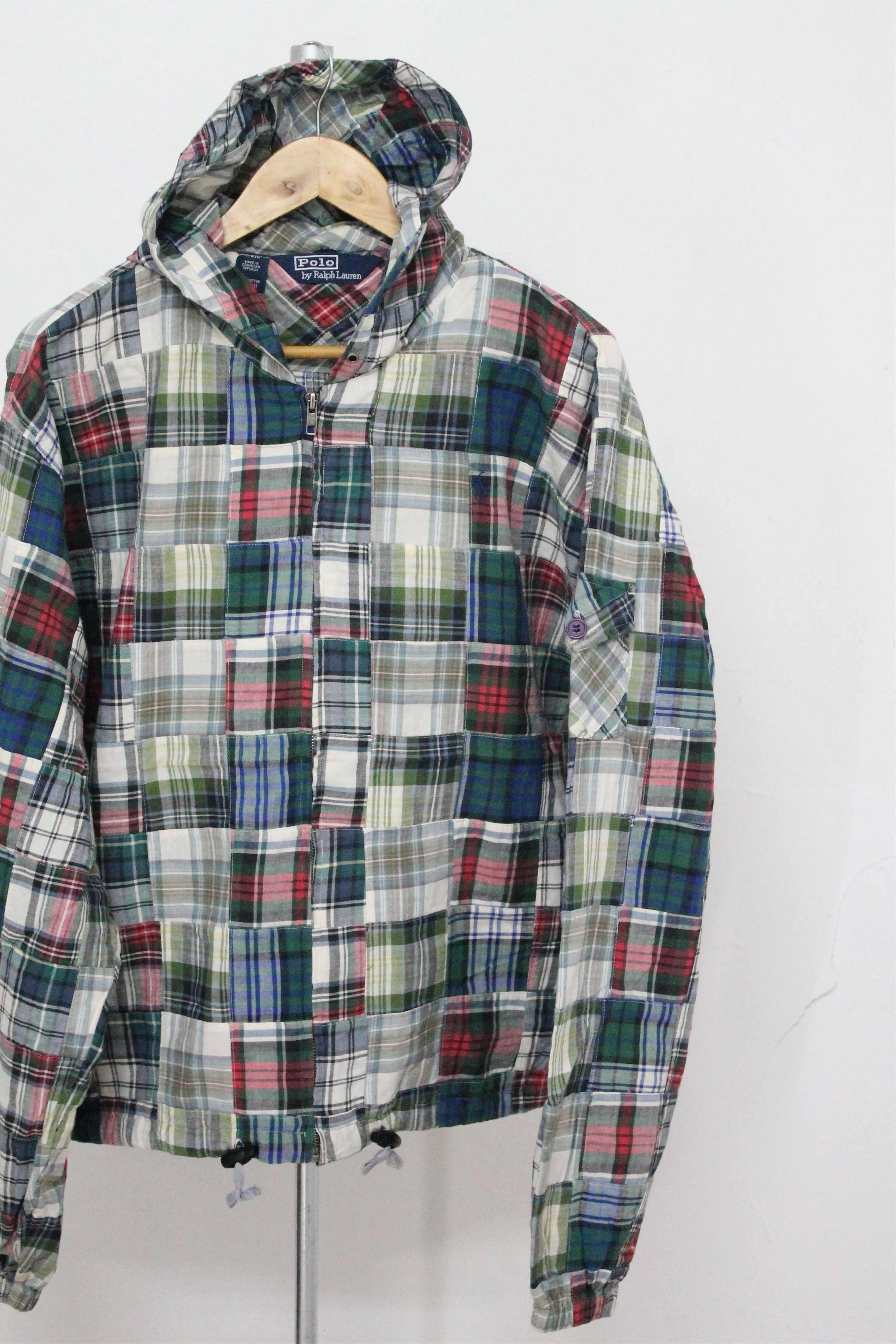 Polo Ralph Lauren Vintage POLO RALPH LAUREN Madras Hoodie Patchwork. Size US L / EU 52-54 / 3 - 3 Thumbnail