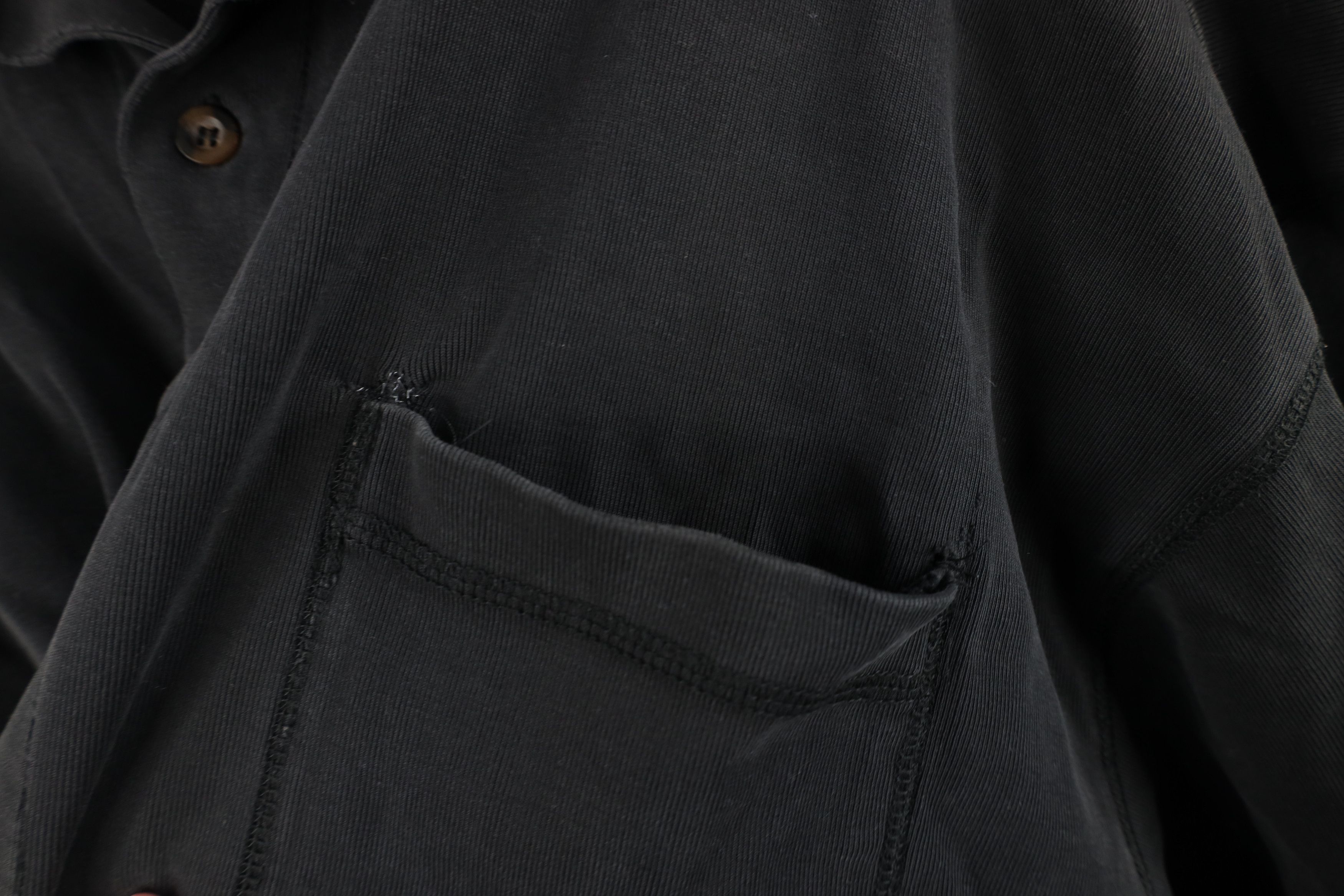 Gap Vintage 90s Gap Heavyweight Ribbed Knit Button Shirt Black Size US XL / EU 56 / 4 - 6 Thumbnail