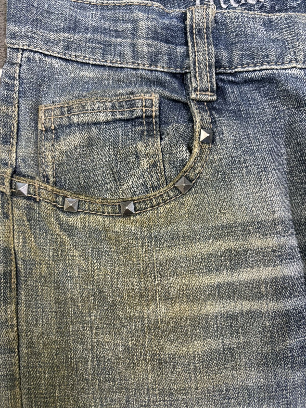 Seditionaries Vintage Japanese Brand Rusty Mud Wash Skull Punk Style Jeans Size US 30 / EU 46 - 5 Thumbnail