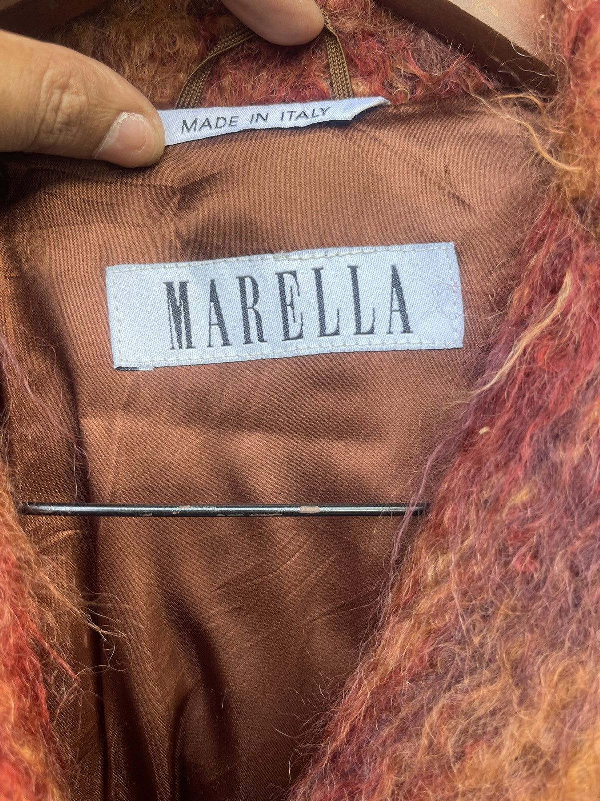 Marella Marella Made in Italy Mohair Wool Plaid Coat Size S / US 4 / IT 40 - 4 Thumbnail