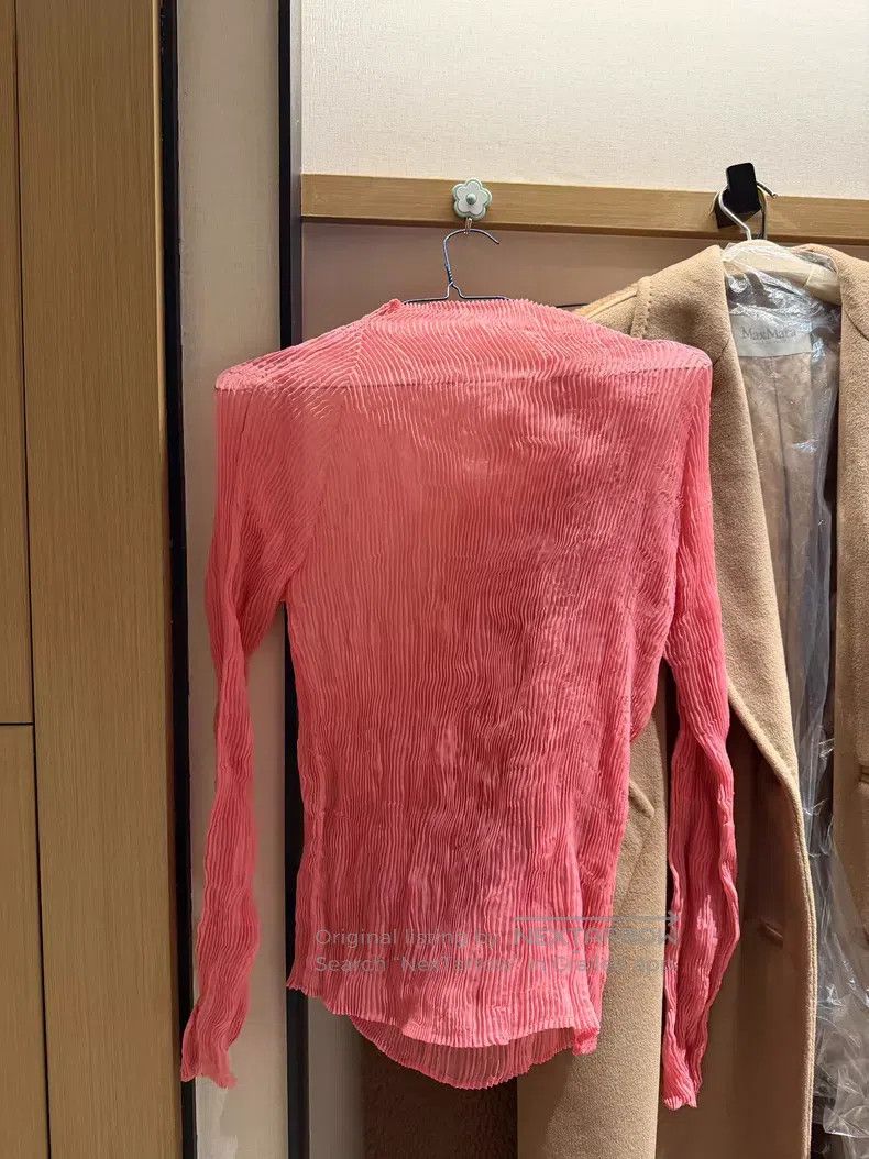 Issey Miyake Issey Miyake Long Sleeve Turtleneck Top Rose Pink Size M / US 6-8 / IT 42-44 - 2 Thumbnail