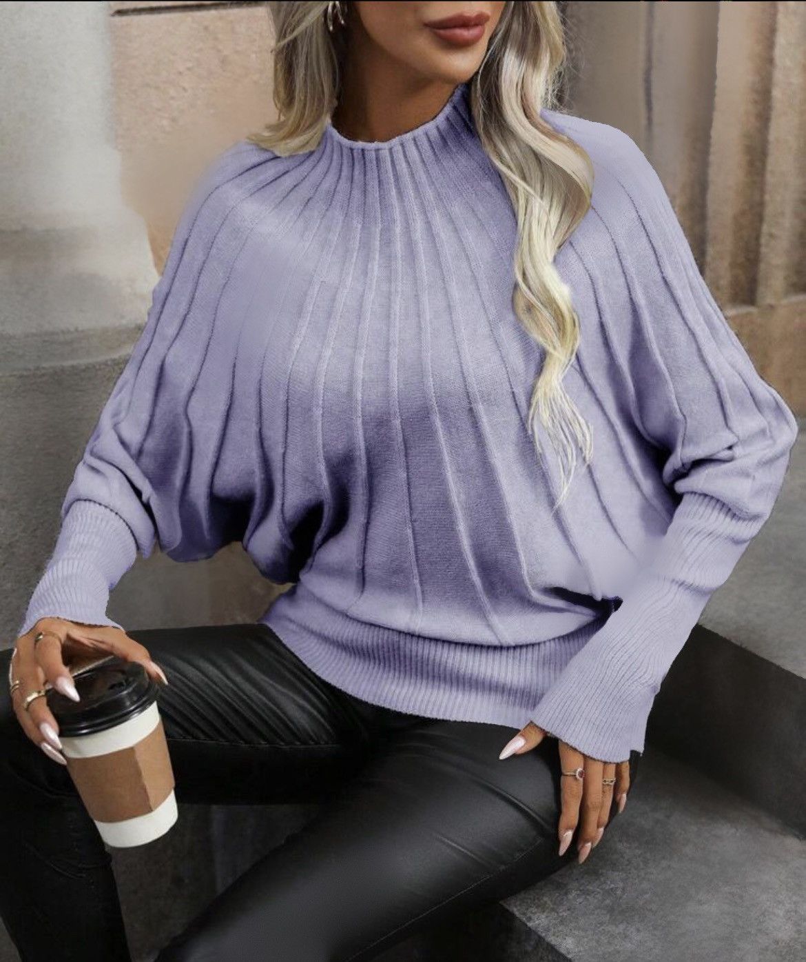 Designer × Other NWT, Lavishly Paris Women's Luxurious Batwing Sweater Size M / US 6-8 / IT 42-44 - 11 Thumbnail