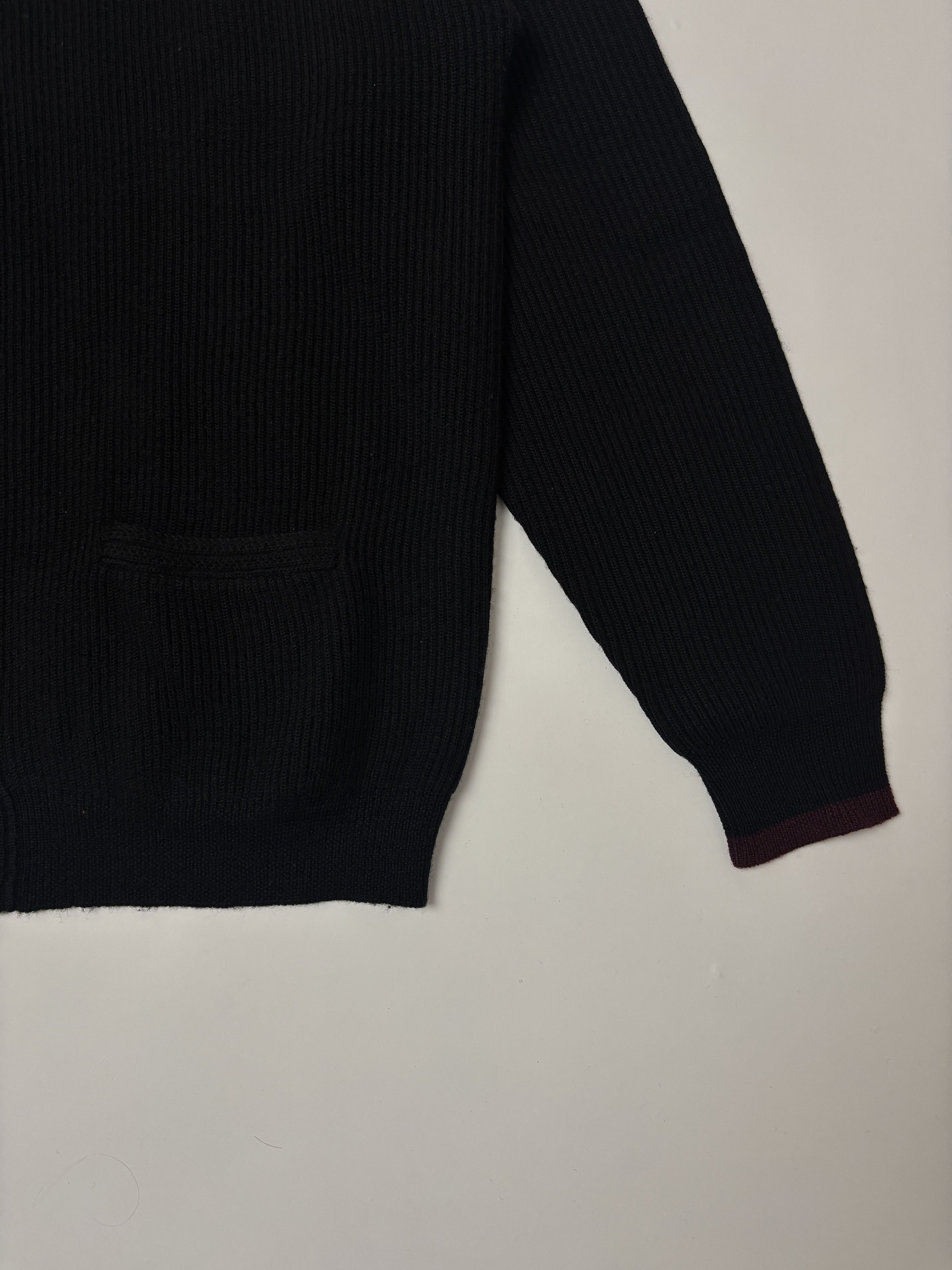 RRL Ralph Lauren RRL Vintage Wool Zip Cardigan Black Red Stripe XL Size US XL / EU 56 / 4 - 4 Thumbnail