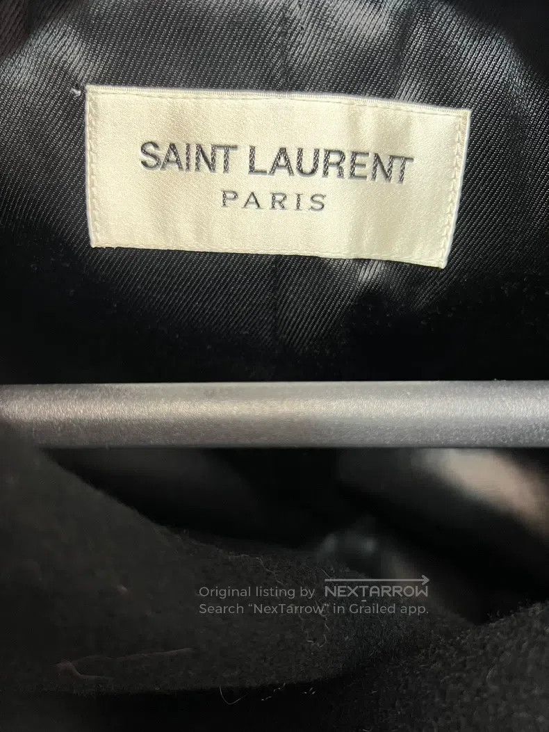 Saint Laurent Paris Saint Laurent Paris Large Collar Black Double Breasted Woo Size US M / EU 48-50 / 2 - 3 Thumbnail