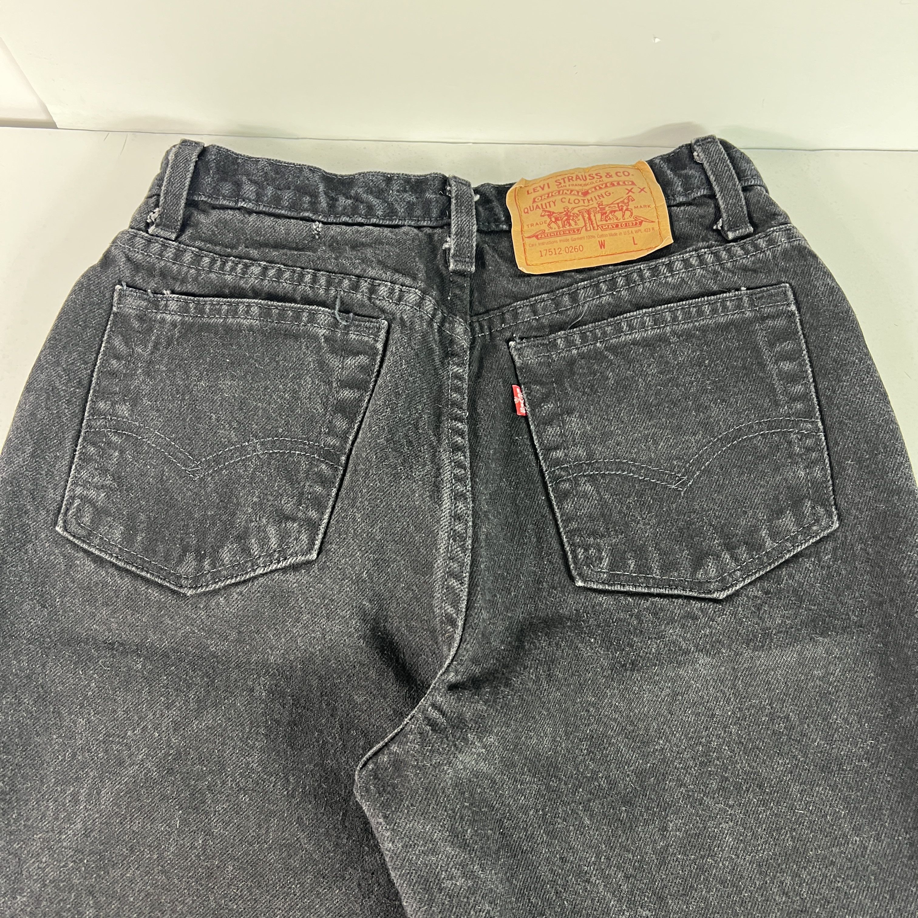 Levi's VTG Levi's Jeans 512 Slim Tapered High Rise Black Denim USA Size 26" / US 2 / IT 38 - 8 Thumbnail
