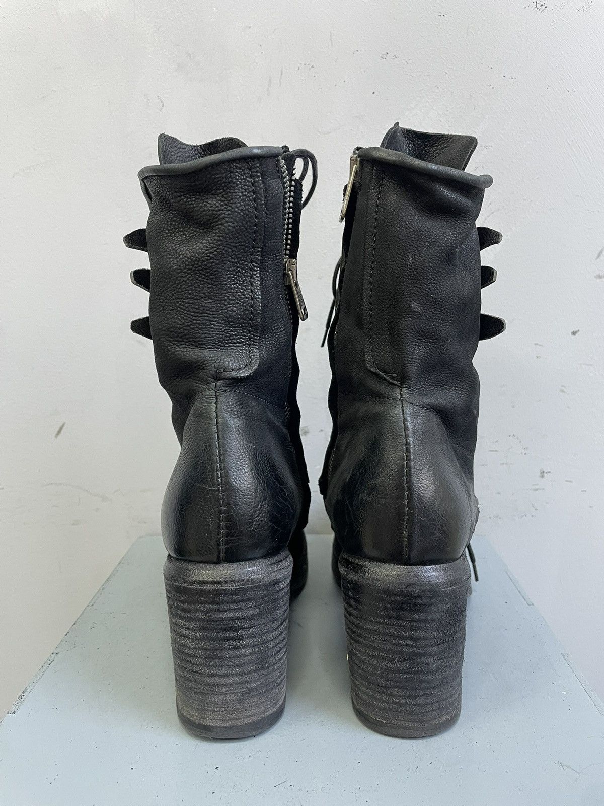 A.S.98 A.S.98 black leather boots gothic biker y2k style Size US 7.5 / EU 40-41 - 7 Thumbnail