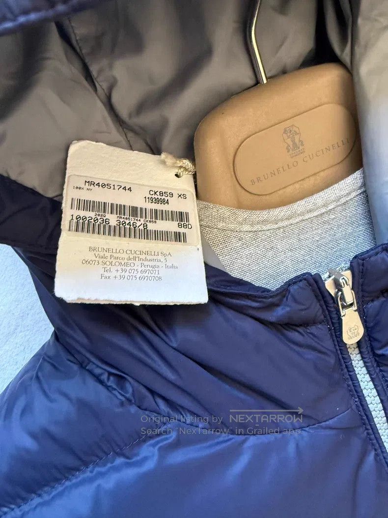 Brunello Cucinelli Brunello Cucinelli Classic Tech Nylon Hooded Goose Down Ja Size US XS / EU 42 / 0 - 4 Thumbnail