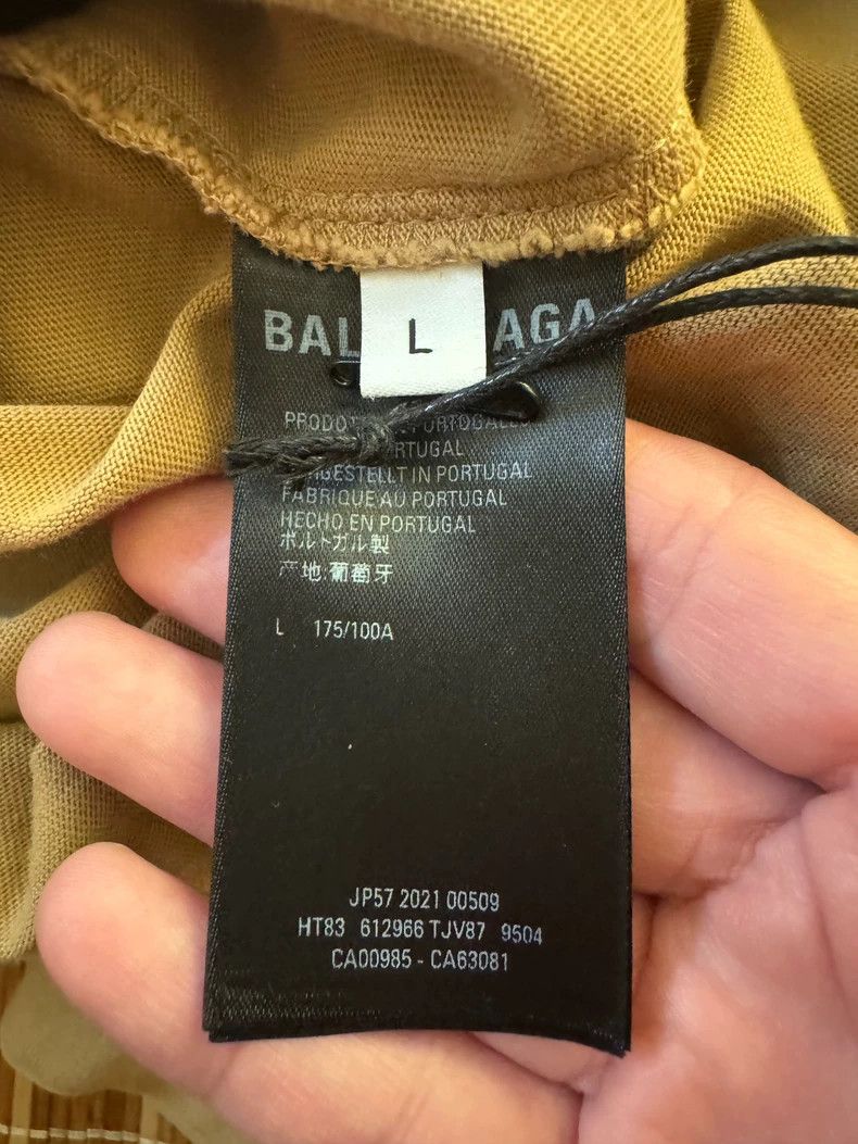 Balenciaga Balenciaga Khaki BB Embroidered Letter Short Sleeve Size US L / EU 52-54 / 3 - 2 Thumbnail