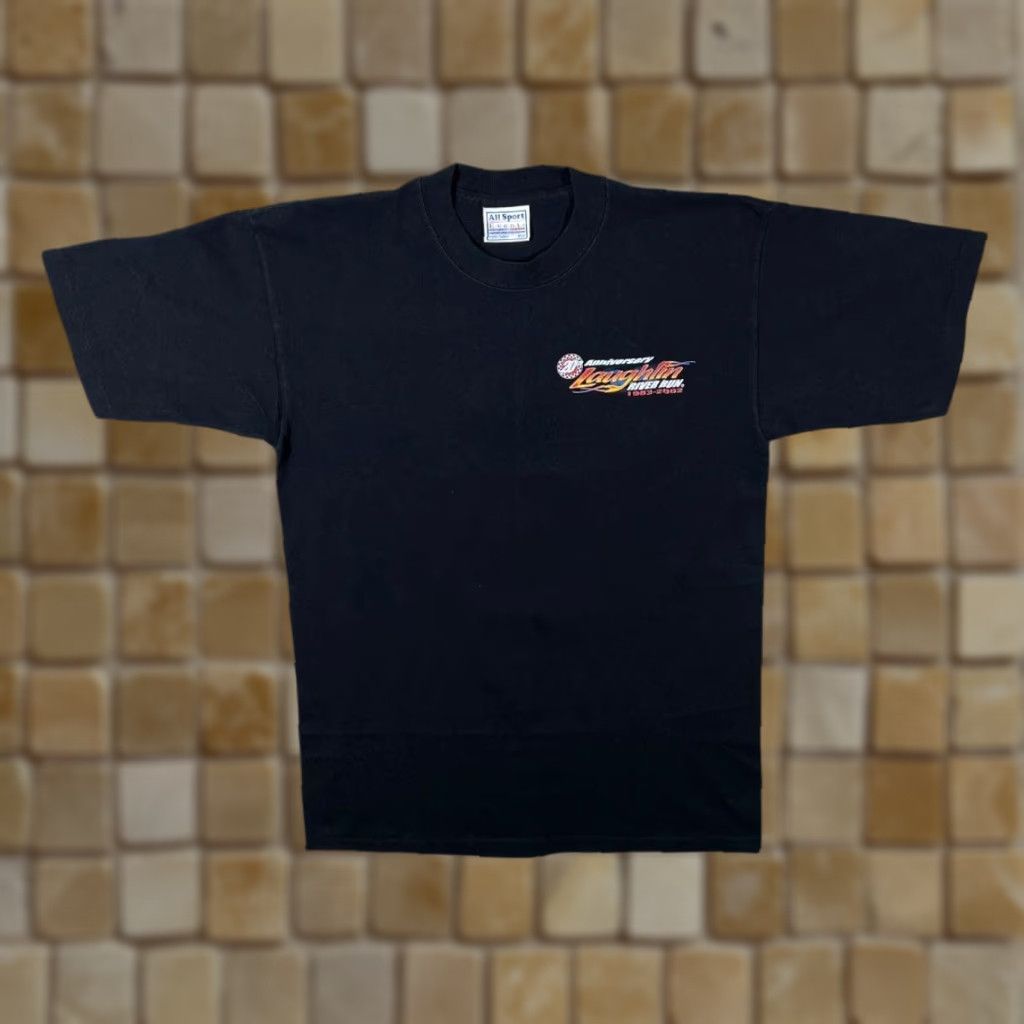 Vintage Laughlin River Run 1983 - 2002 50th Anniversary Souvenir Black T-Shirt Medium Shirt Mens Vintage Graphic Front Back Size US M / EU 48-50 / 2 - 1 Thumbnail