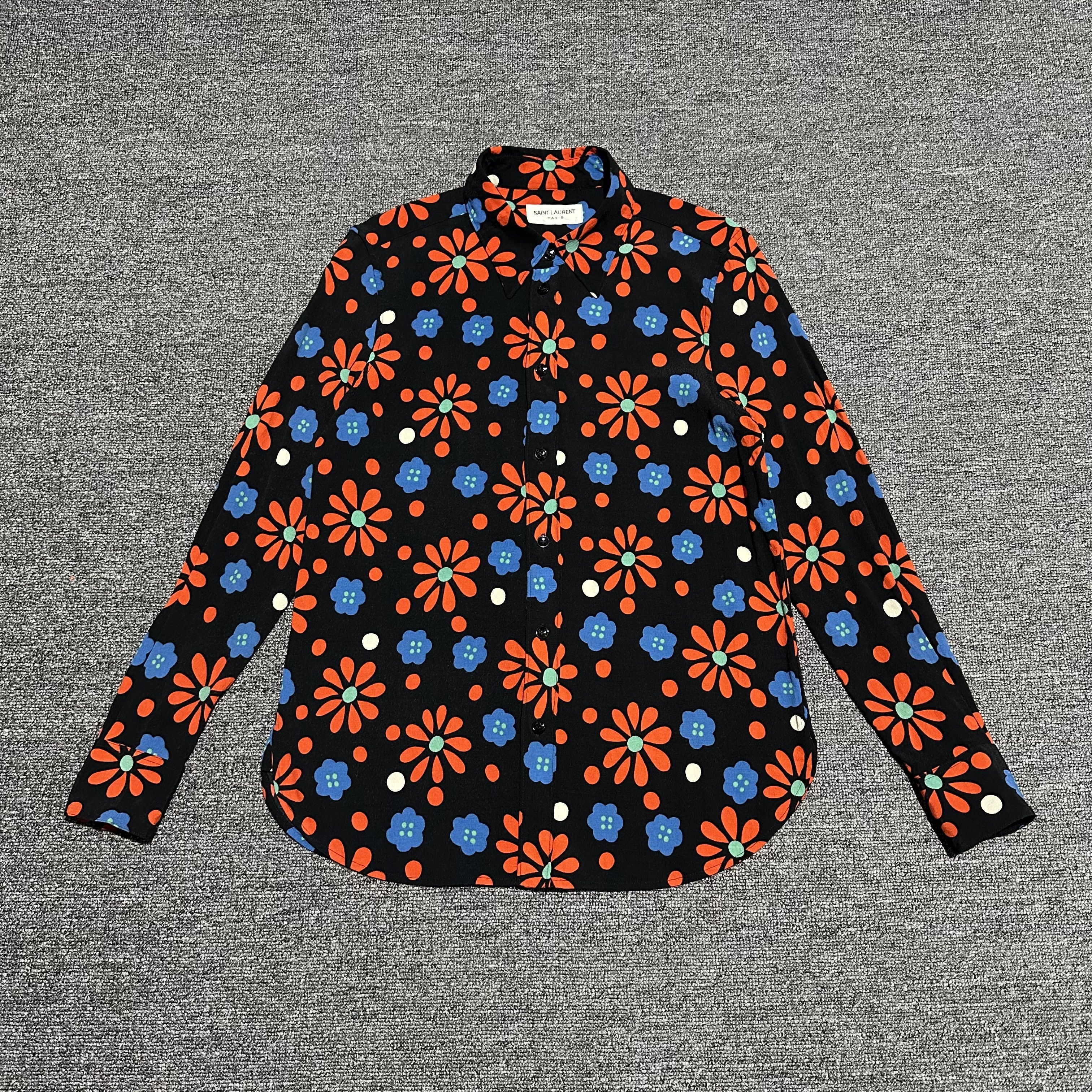 Saint Laurent Paris Saint Laurent Flower Shirt Size US S / EU 44-46 / 1 - 1 Thumbnail