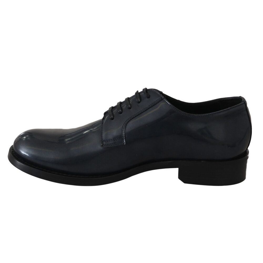 Dolce & Gabbana Dolce & Gabbana Elegant Blue Leather Derby Dress Shoes Size US 6 / EU 39 - 2 Thumbnail