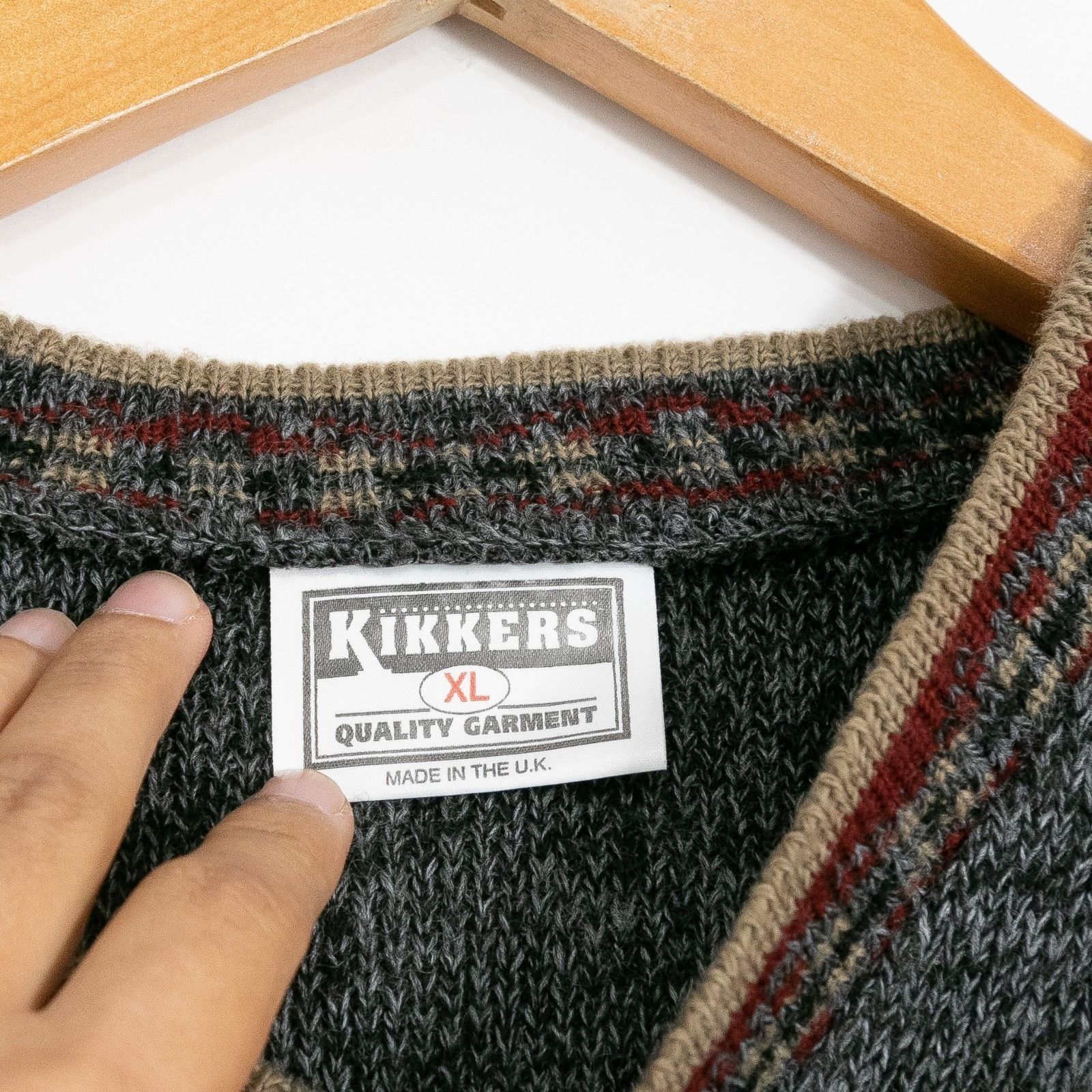 Vintage Vintage 90s Kikkers Fair Isle Acrylic Sweater Mens XL Size US XL / EU 56 / 4 - 4 Thumbnail