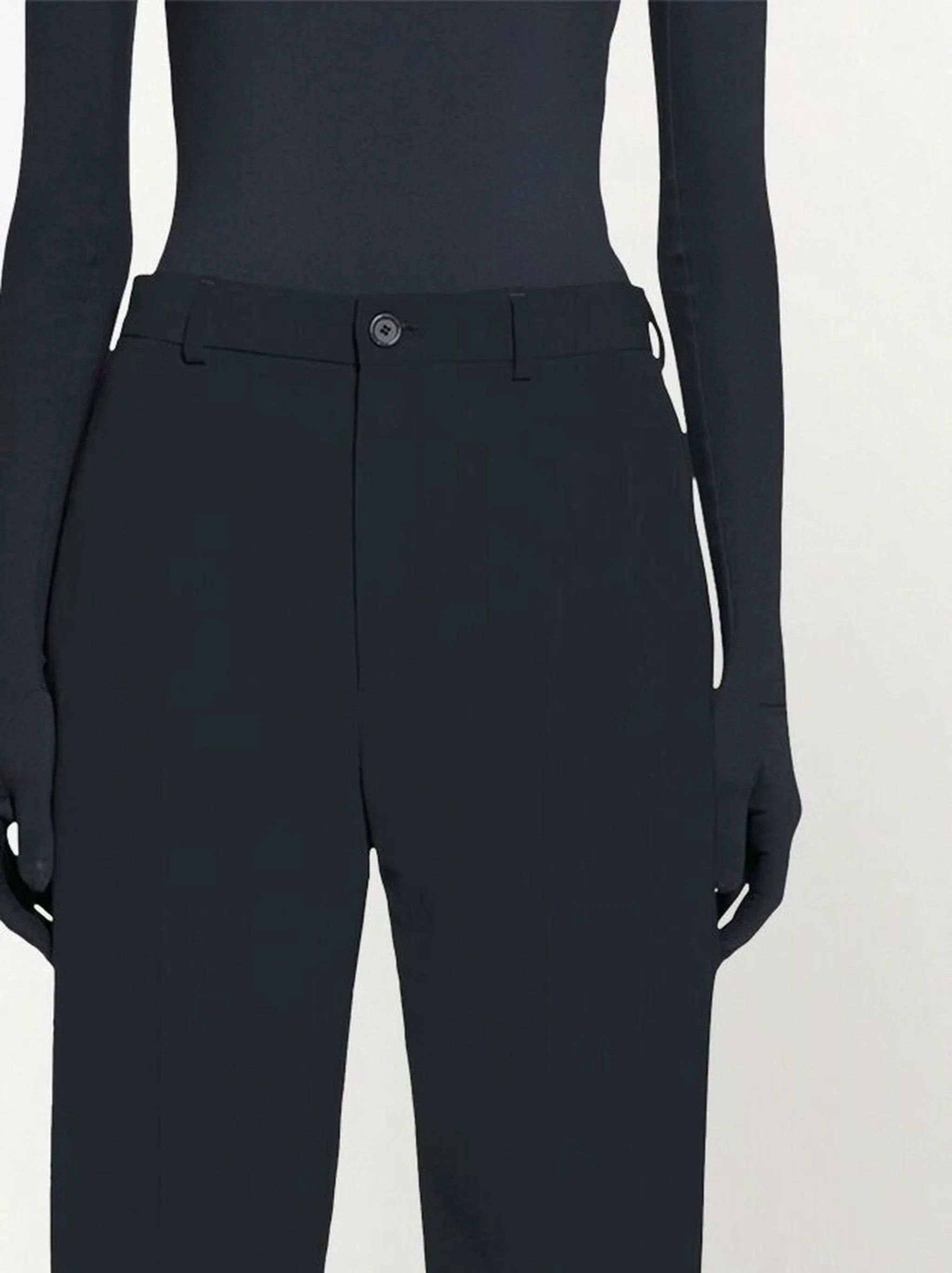 Balenciaga o1in1g0724 Minimal Large Fit Pants in Black Size 28" / US 6 / IT 42 - 3 Thumbnail
