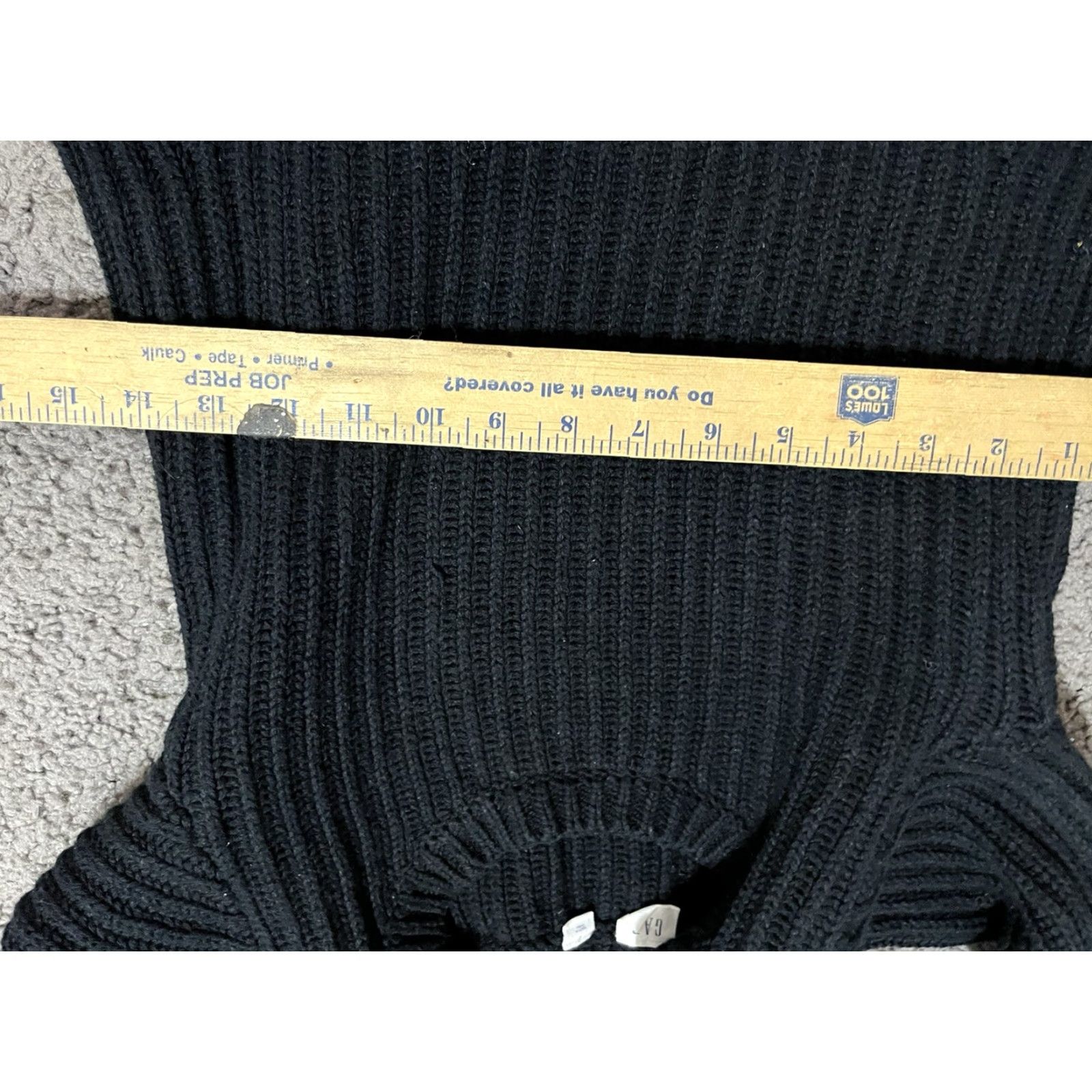 Gap GAP Womens Black Cable Knit Pullover Sweater Long Sleeve Crew Neck Small Size S / US 4 / IT 40 - 4 Thumbnail