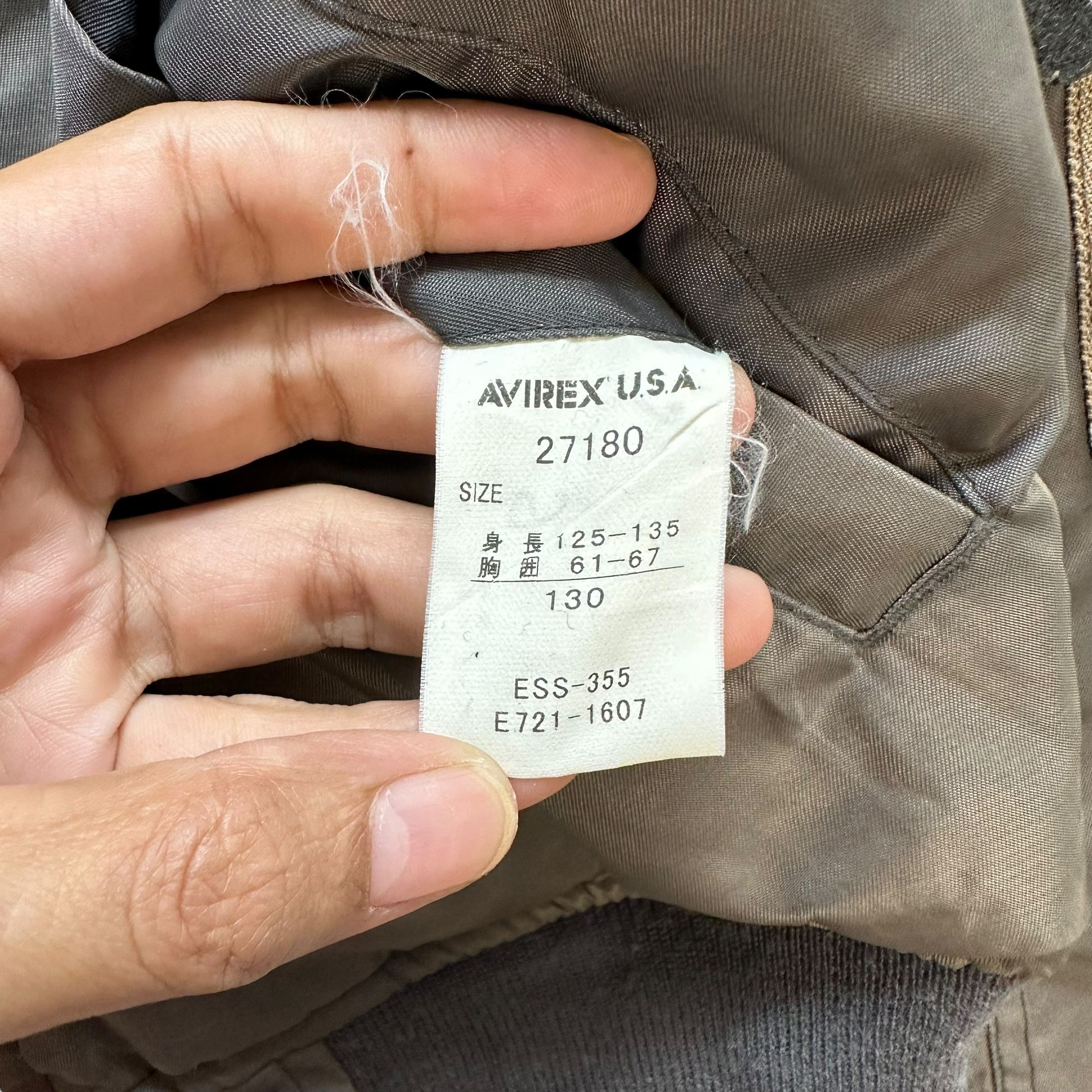 Avirex AVIREX USA Big Logo Junior MA-1 Bomber Jacket #A42-0949 Size US XXS / EU 40 - 12 Thumbnail