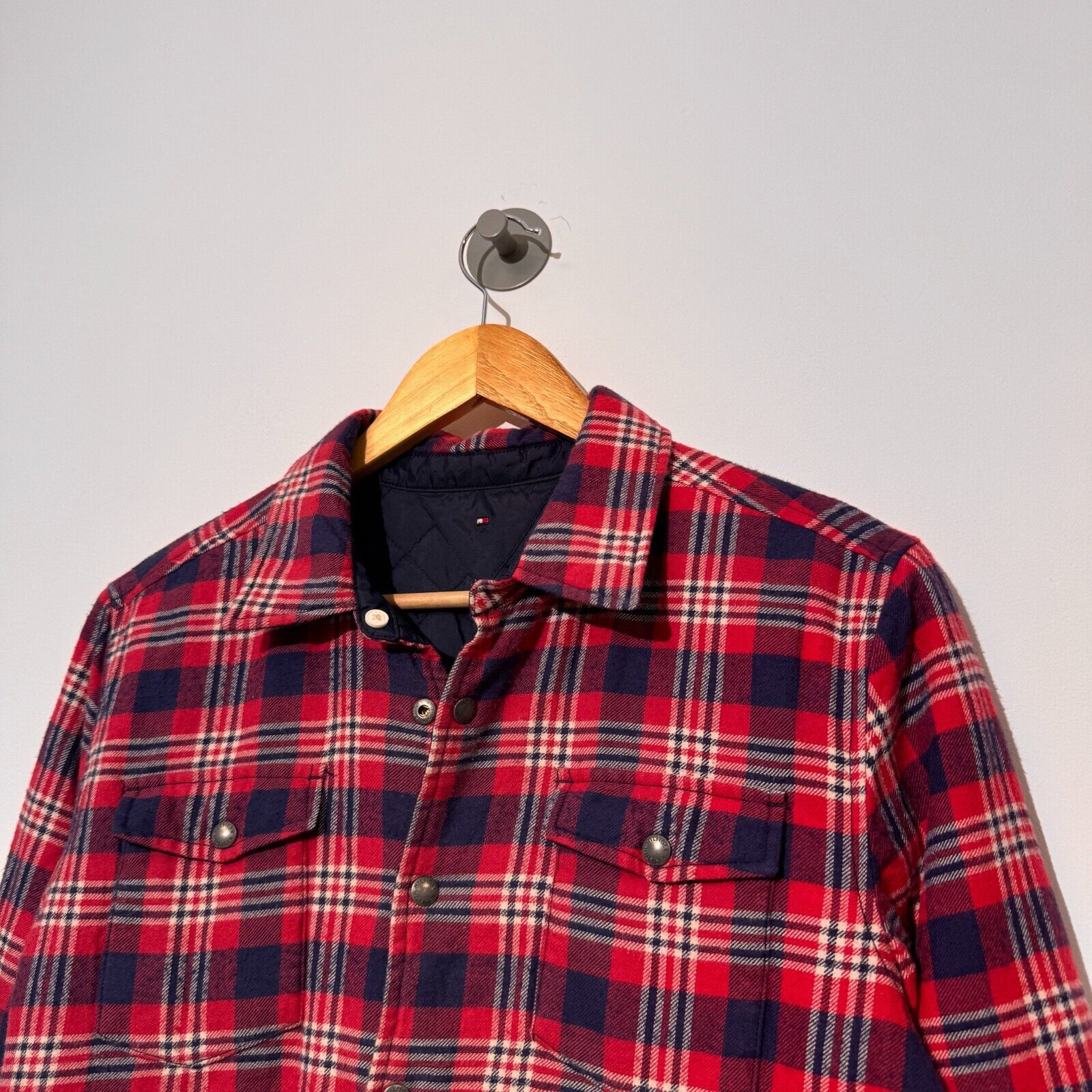 Tommy Hilfiger × Vintage Tommy Hilfiger Red Blue Polyester Cotton Jacket Size XS 90s Size US XS / EU 42 / 0 - 4 Thumbnail