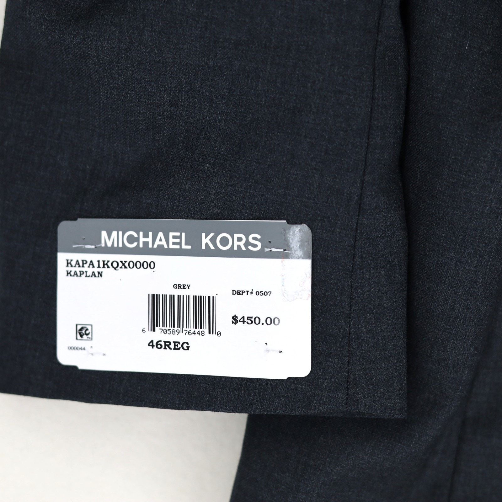 Michael Kors Michael Kors Men's Grey Wool Kaplan Suit Blazer Size 46R Size 46R - 9 Thumbnail