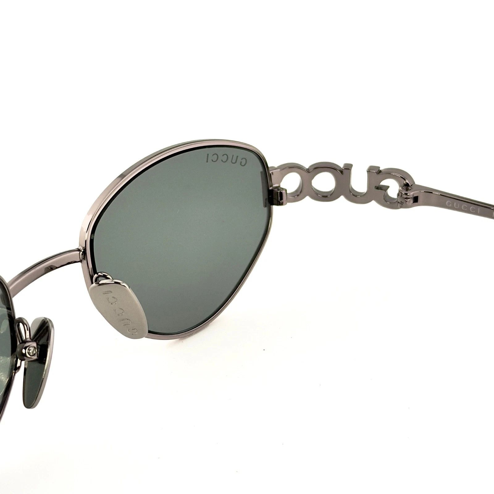 Gucci GUCCI 1935 Gg1935S Ruthenium Gray Logo Wrap Sunglasses 001 Size ONE SIZE - 8 Thumbnail