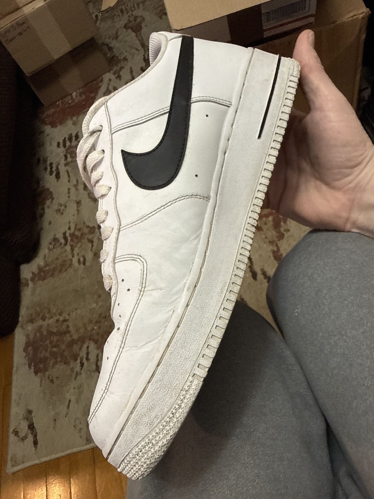 Nike Nike Air Force 1 ‘07 AN20 white/black, size 12, gently used Size US 12 / EU 45 - 5 Thumbnail