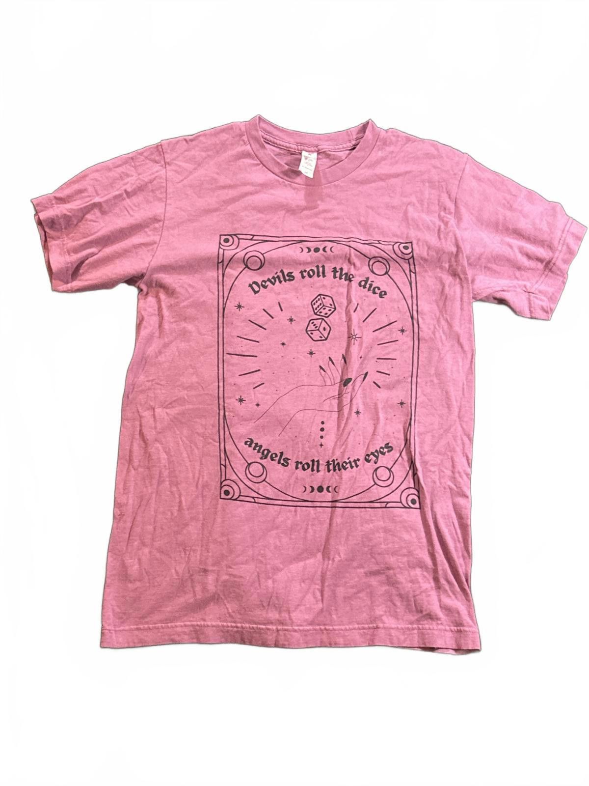 Tultex Tultex "Devils Roll The Dice" Pink Tee Men's Medium Size US M / EU 48-50 / 2 - 1 Thumbnail