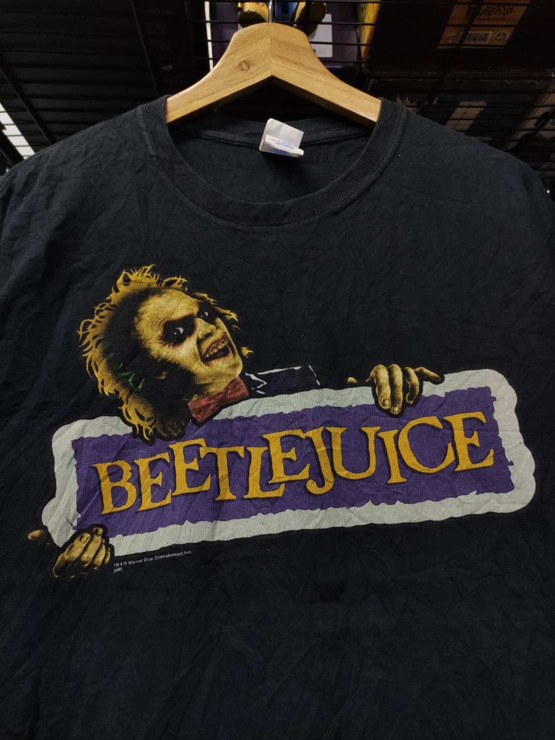 Warner Bros Vtg 00's Beetlejuice Tim Burton Movie Promo T-Shirt Size US M / EU 48-50 / 2 - 1 Thumbnail