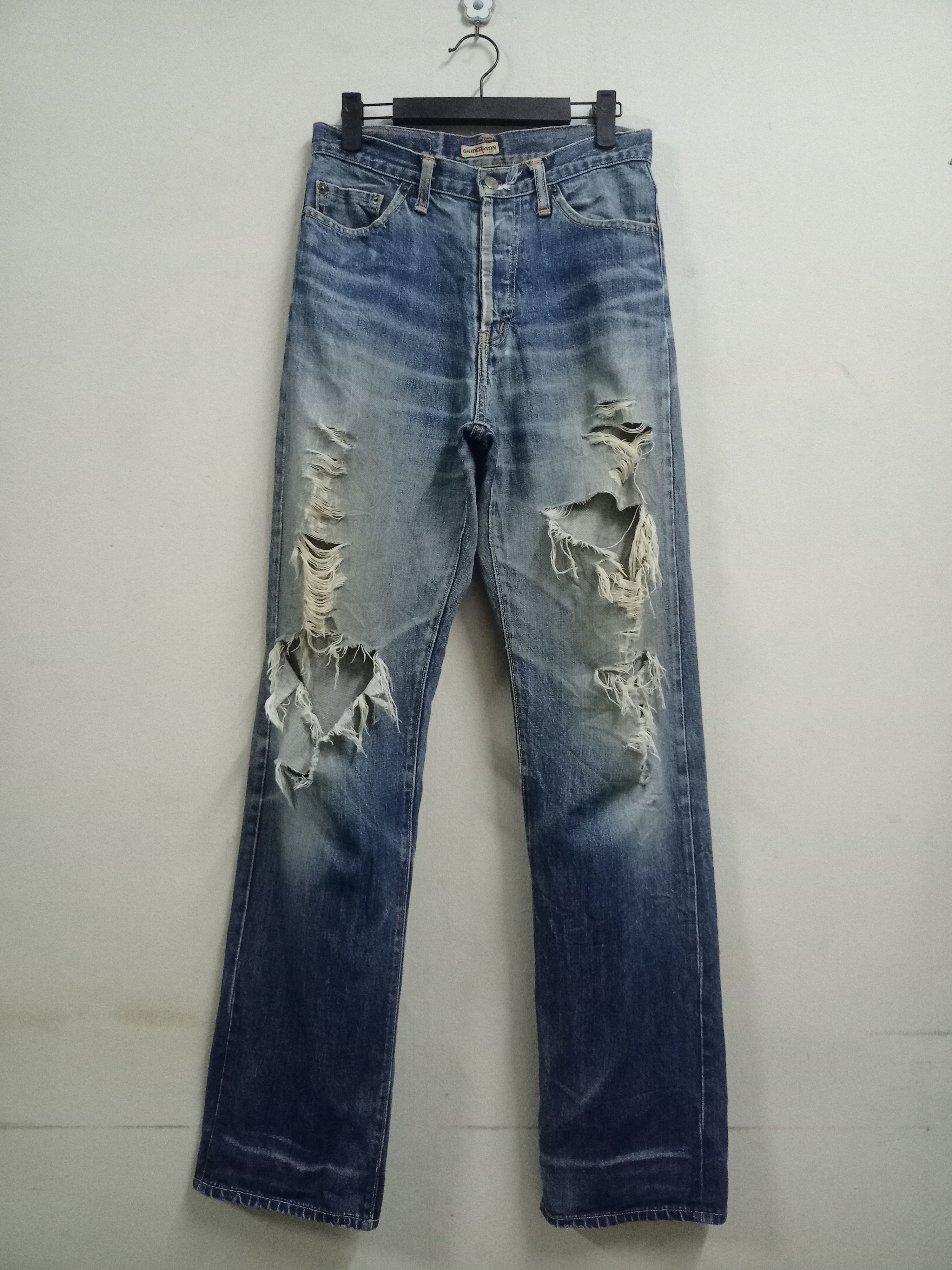 Chevignon Vintage Chevignon Blue Wash Distressed Loose Jeans Size US 28 / EU 44 - 2 Thumbnail