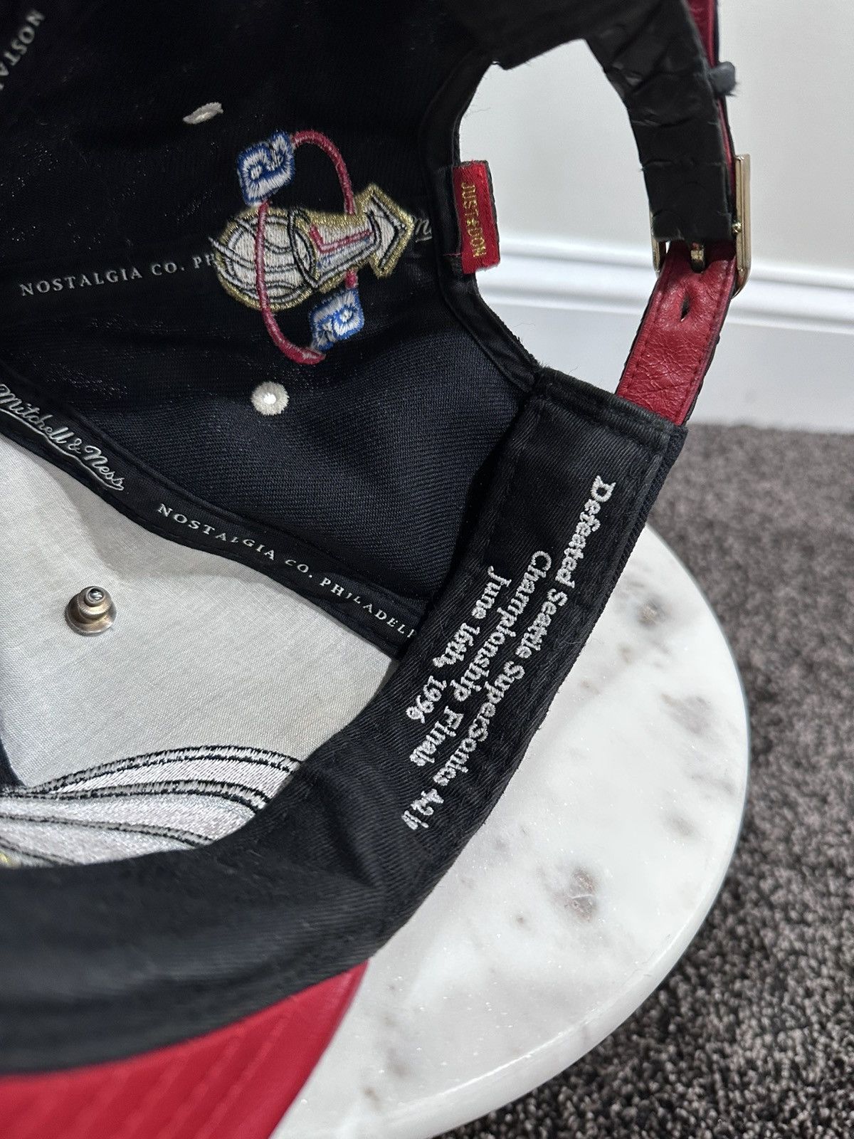 Just Don × Mitchell & Ness × Rsvp Gallery Just Don x Mitchell & Ness NBA Chicago Bulls ‘96 Black Hat Size ONE SIZE - 9 Thumbnail