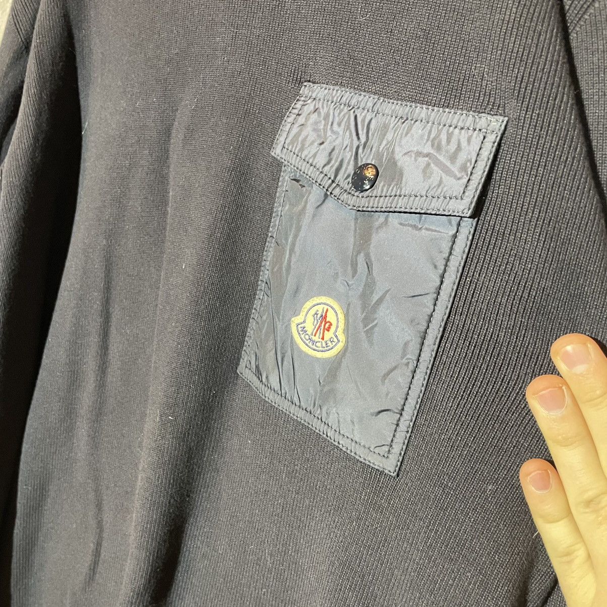 Moncler Moncler Sweatshirt Girocollo Tricot Cotton Crew Neck Logo Size US XL / EU 56 / 4 - 5 Thumbnail