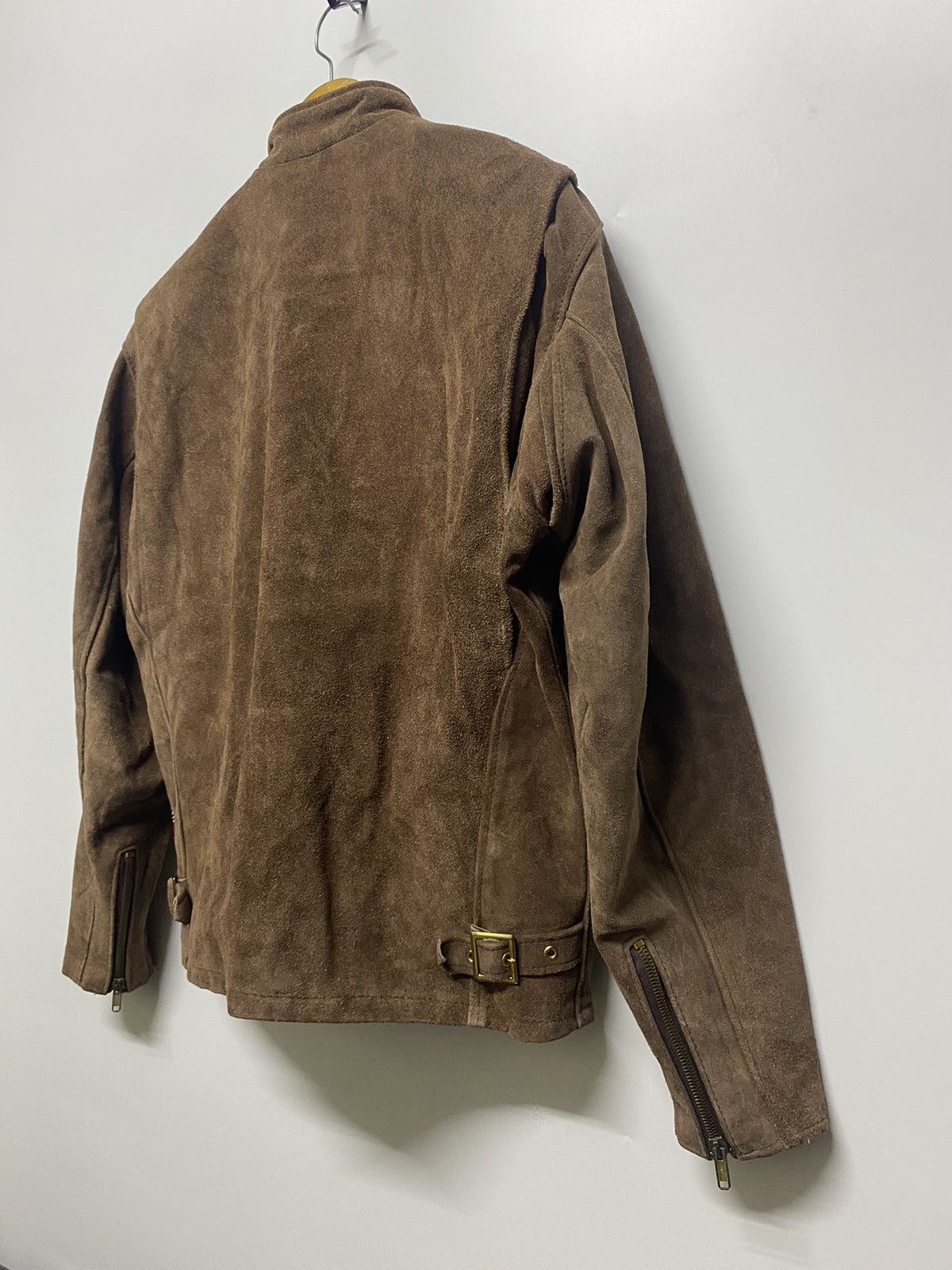 Schott Vtg Schott Leather Riders Trucker Jacket Suede Size 38 Brown Size US XL / EU 56 / 4 - 7 Thumbnail