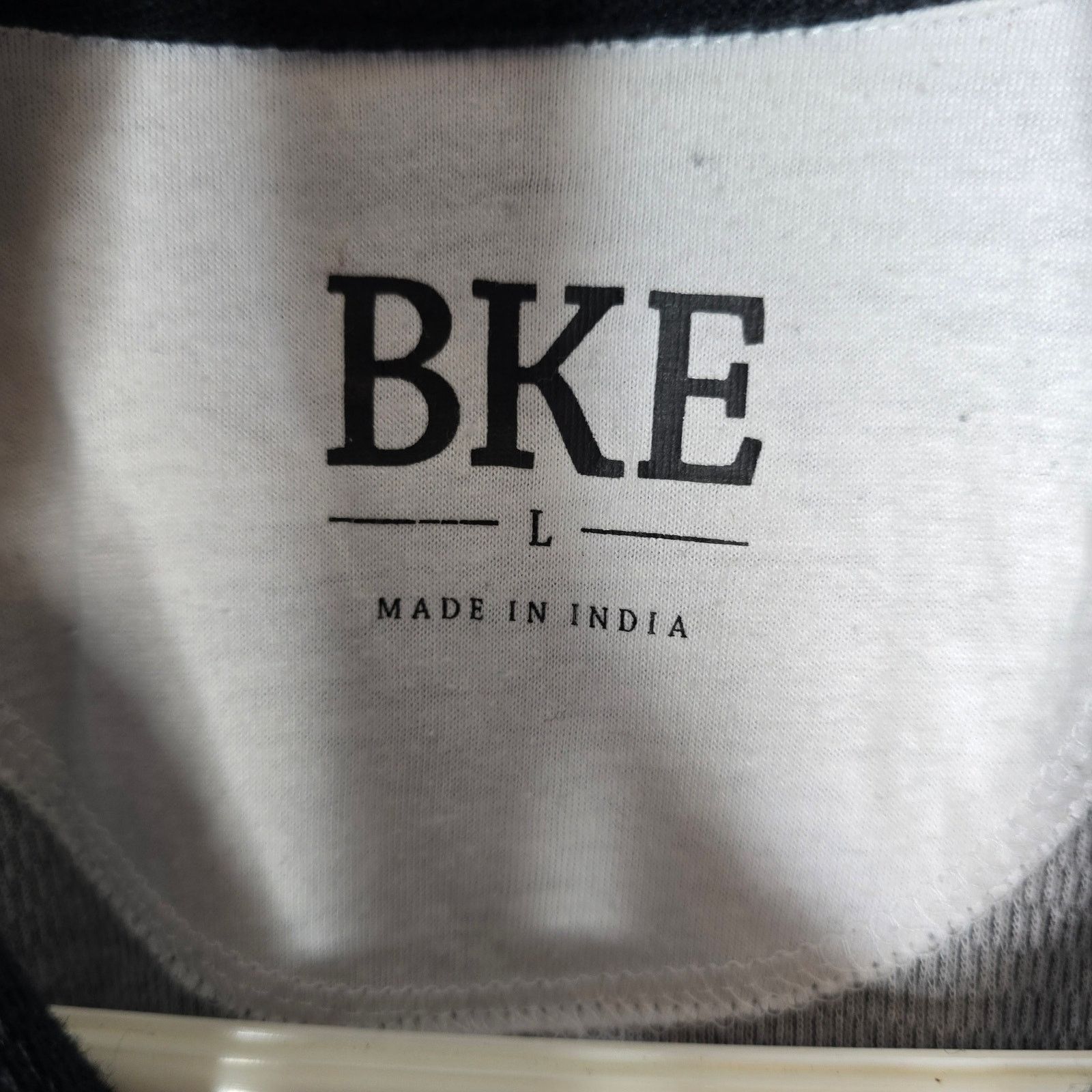 BKE Men's BKE Jersey Black White Raw Edge Polo Shirt Size Large Size US L / EU 52-54 / 3 - 5 Thumbnail
